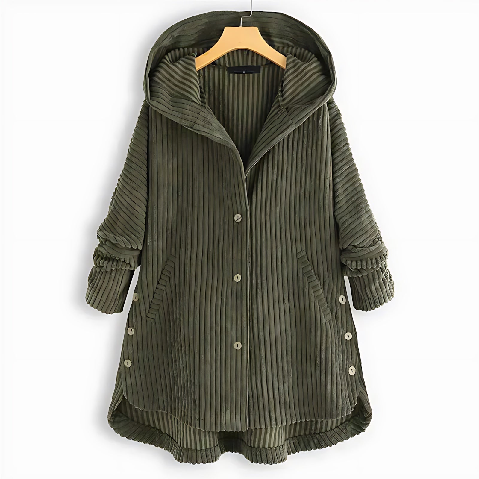 Margot – Button Up Swing Midi Coat