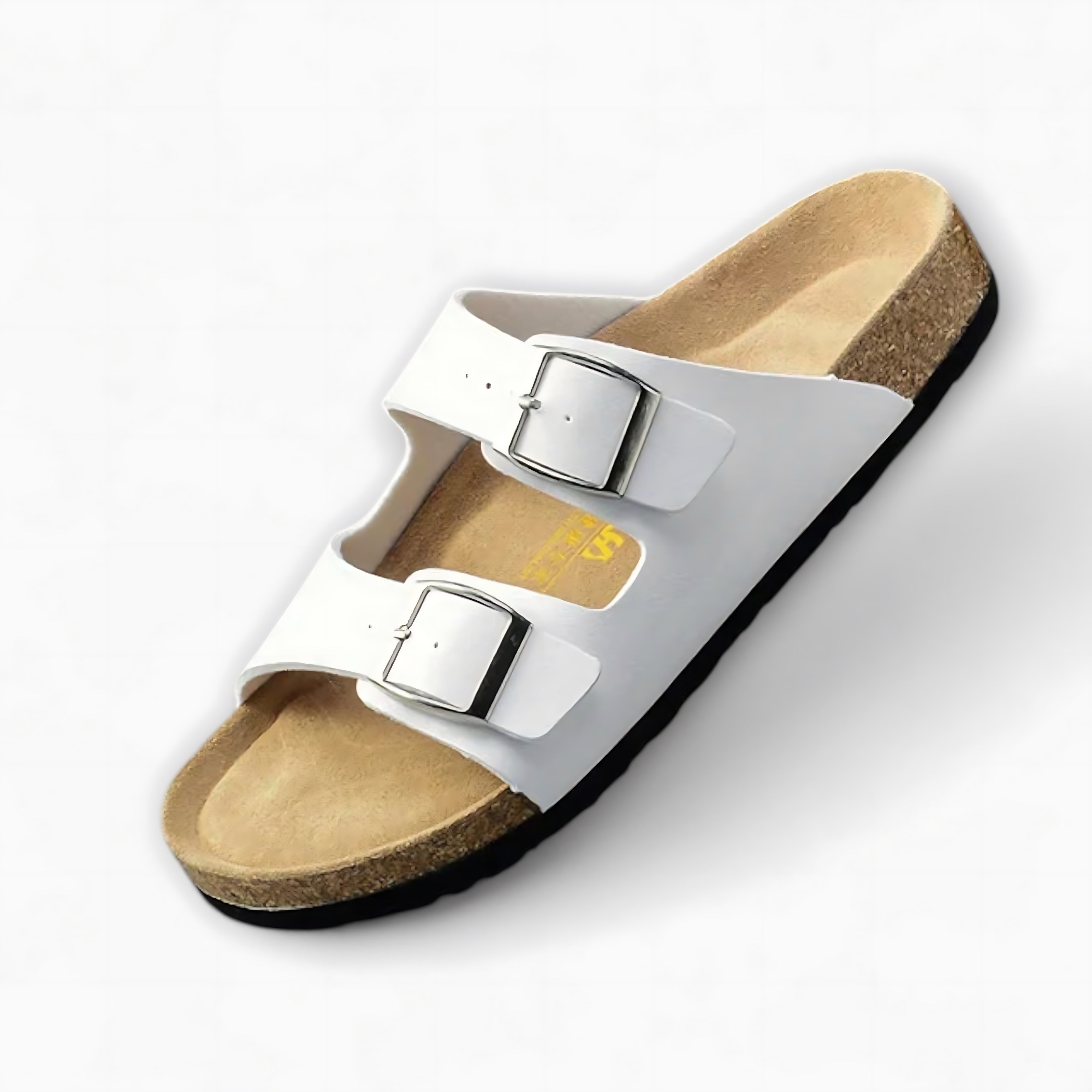 Margot – Double Strap Cork Footbed Slide Sandals