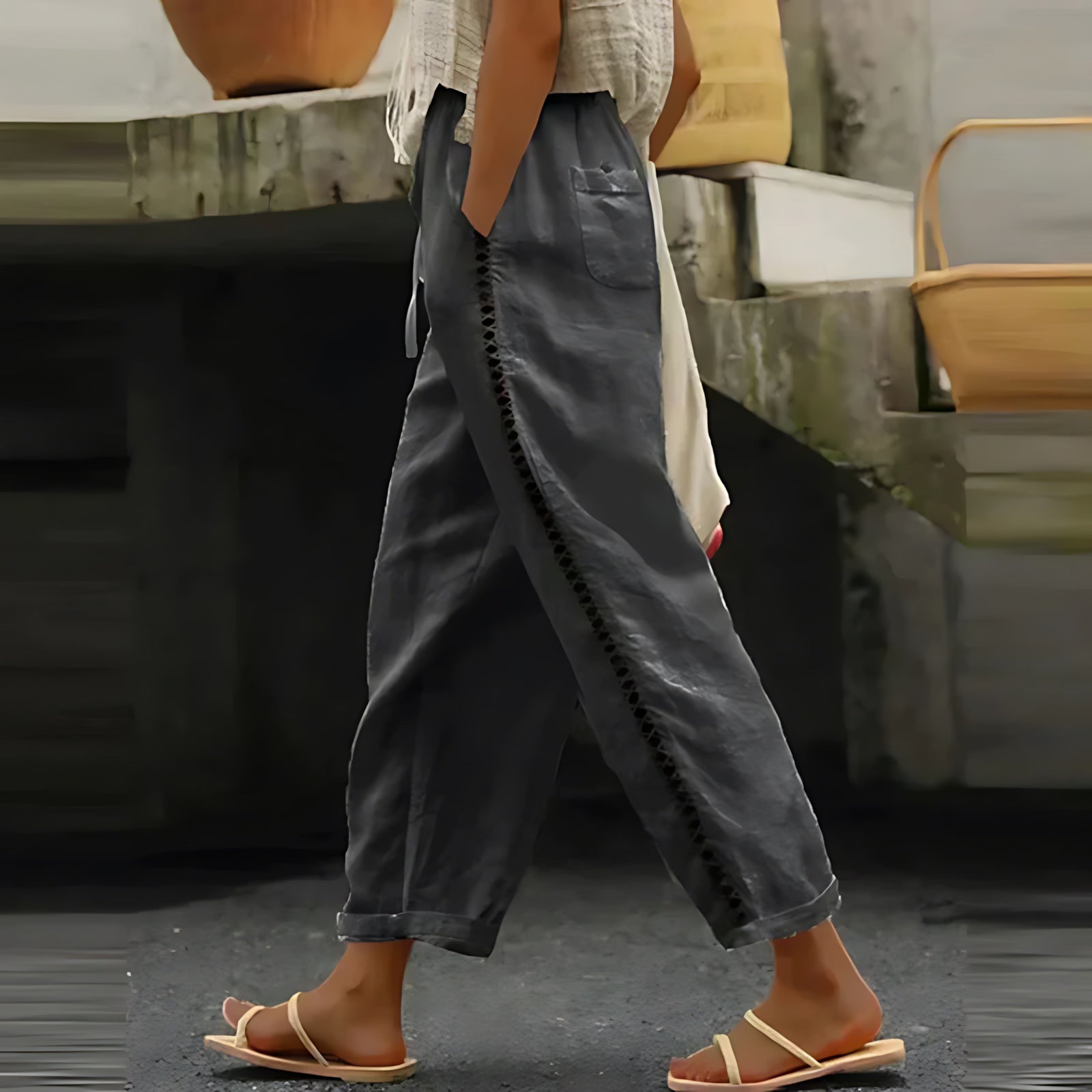 Margot – Flowy Cropped Wide Leg Pants
