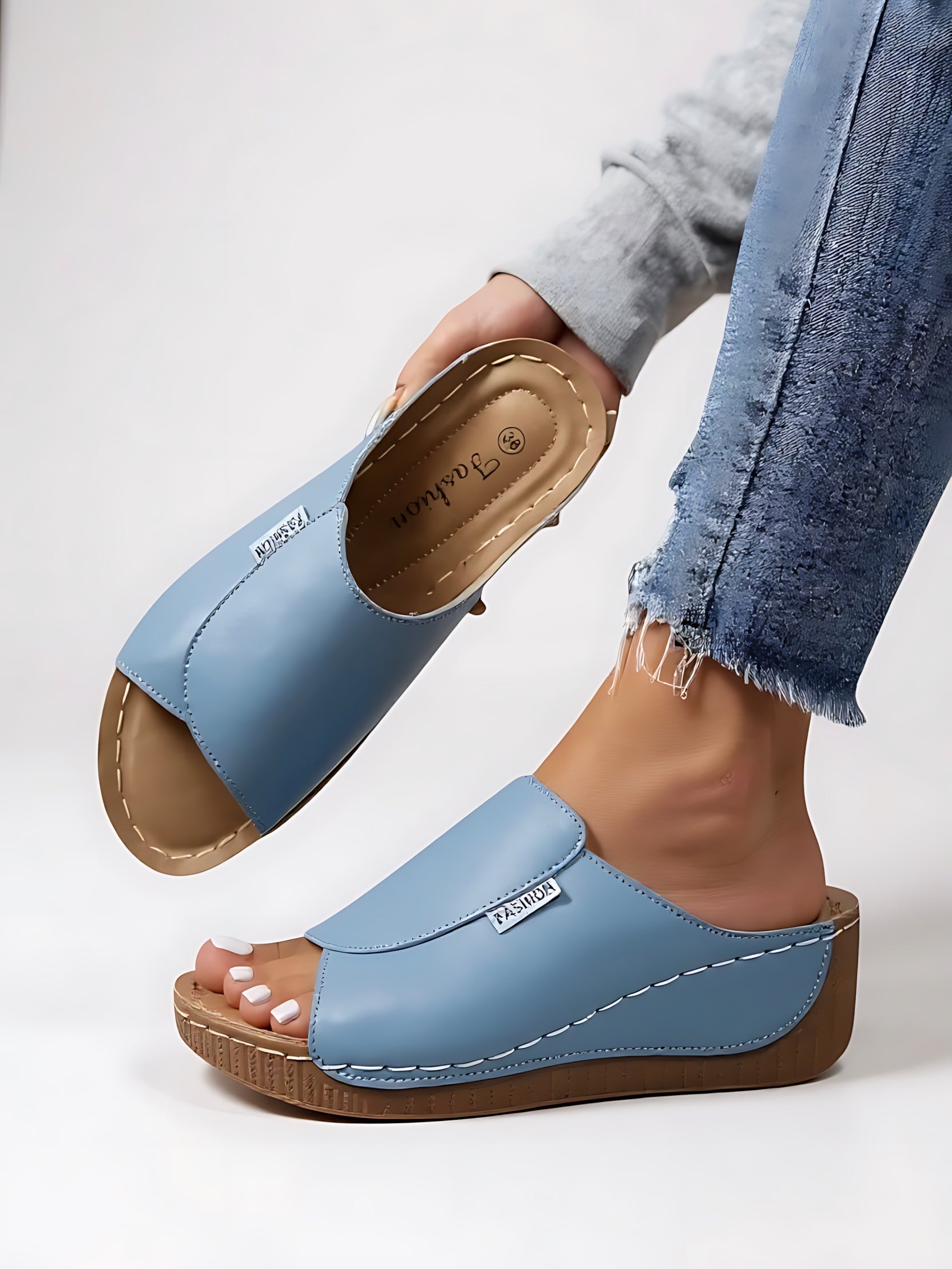 Margot – Platform Wedge Slide Sandals