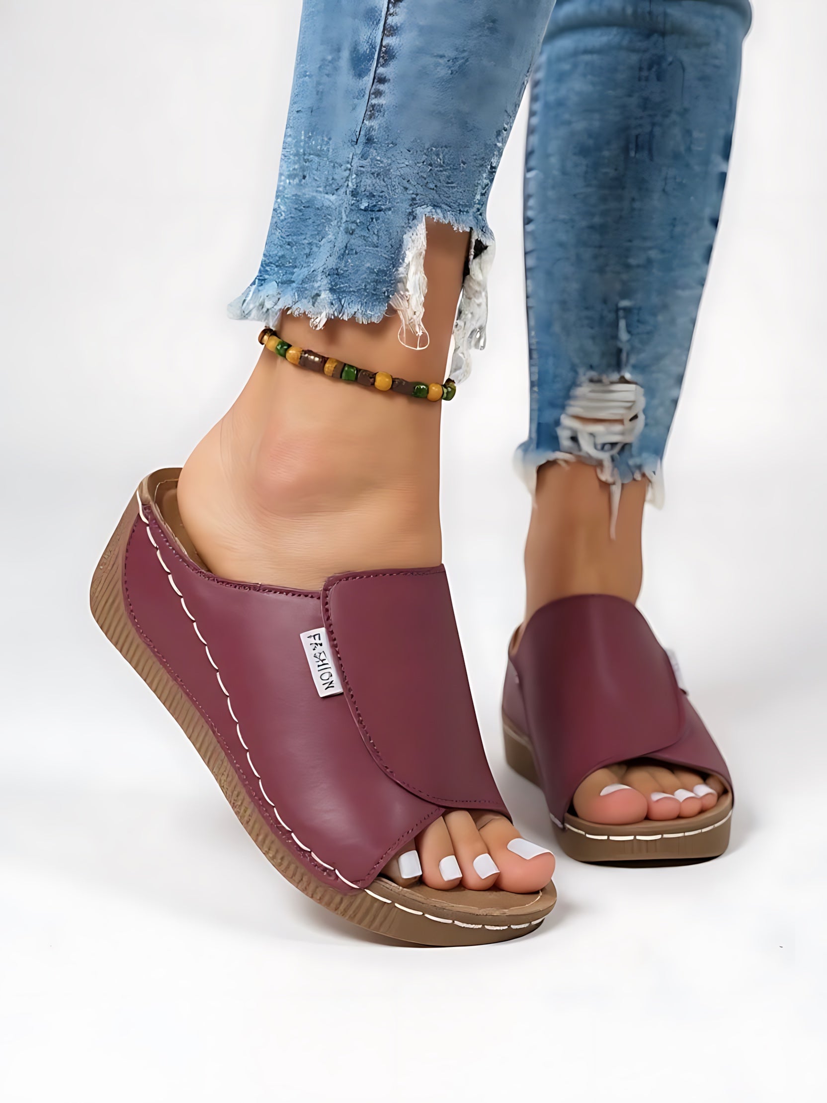 Margot – Platform Wedge Slide Sandals