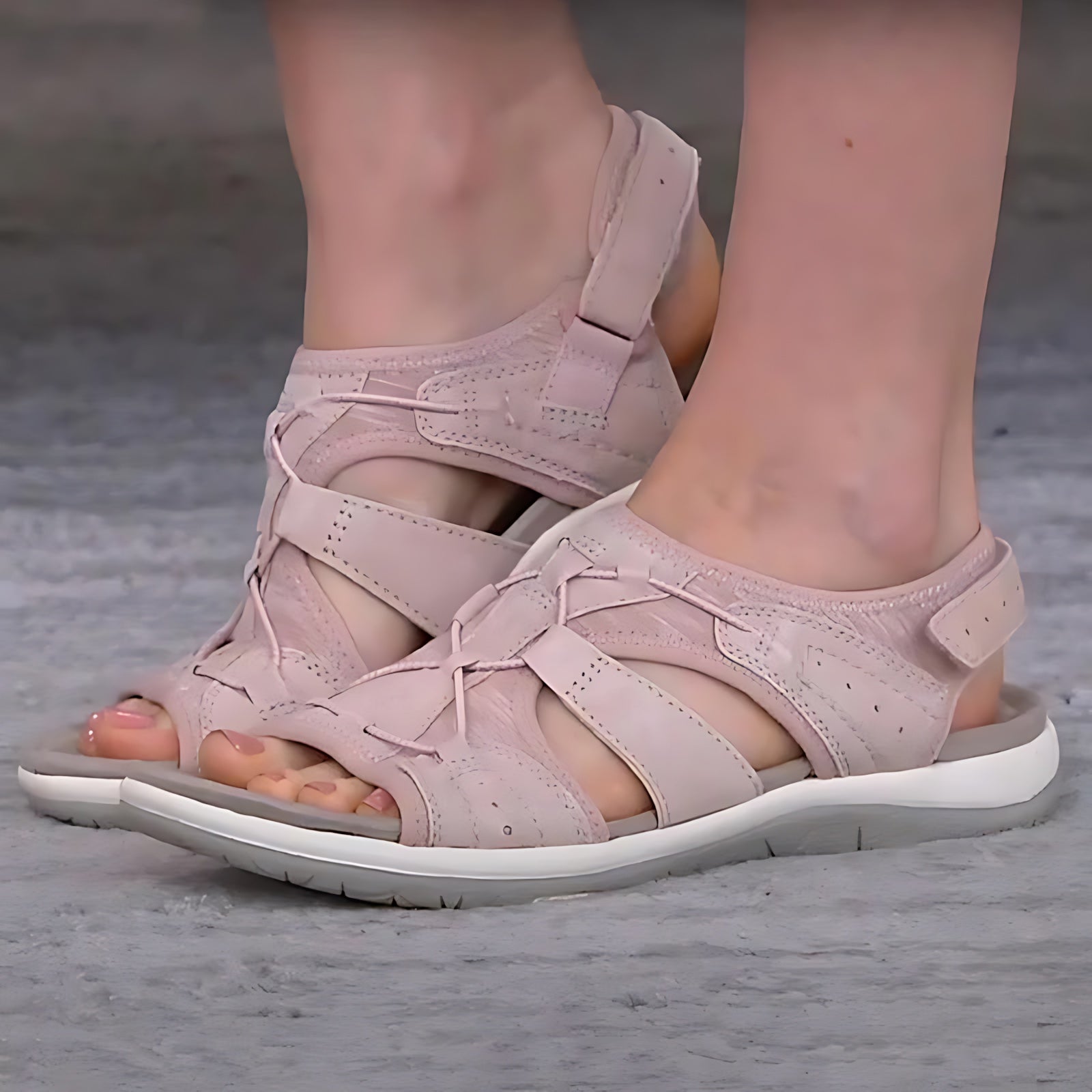 Maria – Cutout Closed Toe Fisherman Sandals