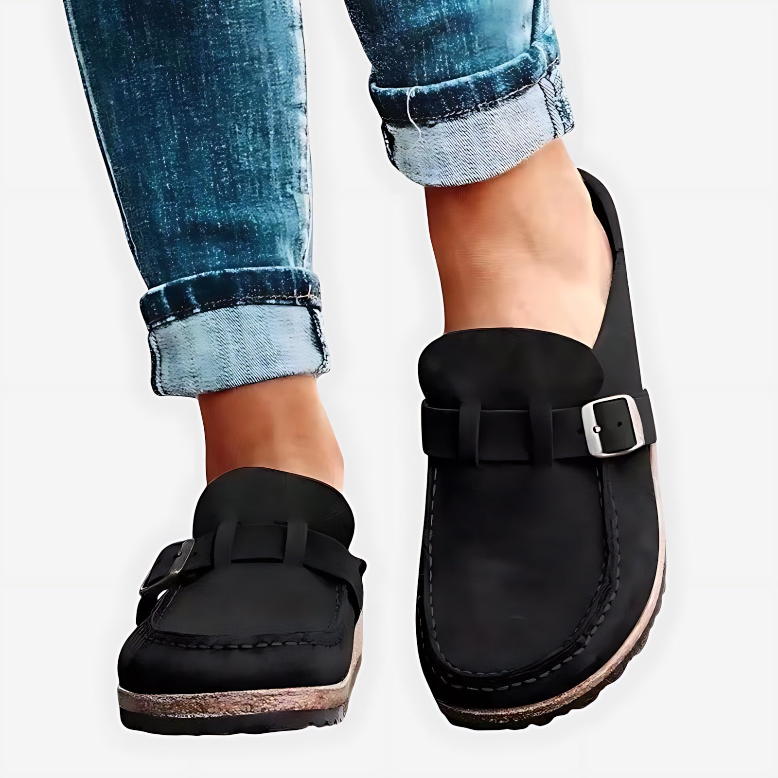Maria – Suede Slip On Mule Clogs