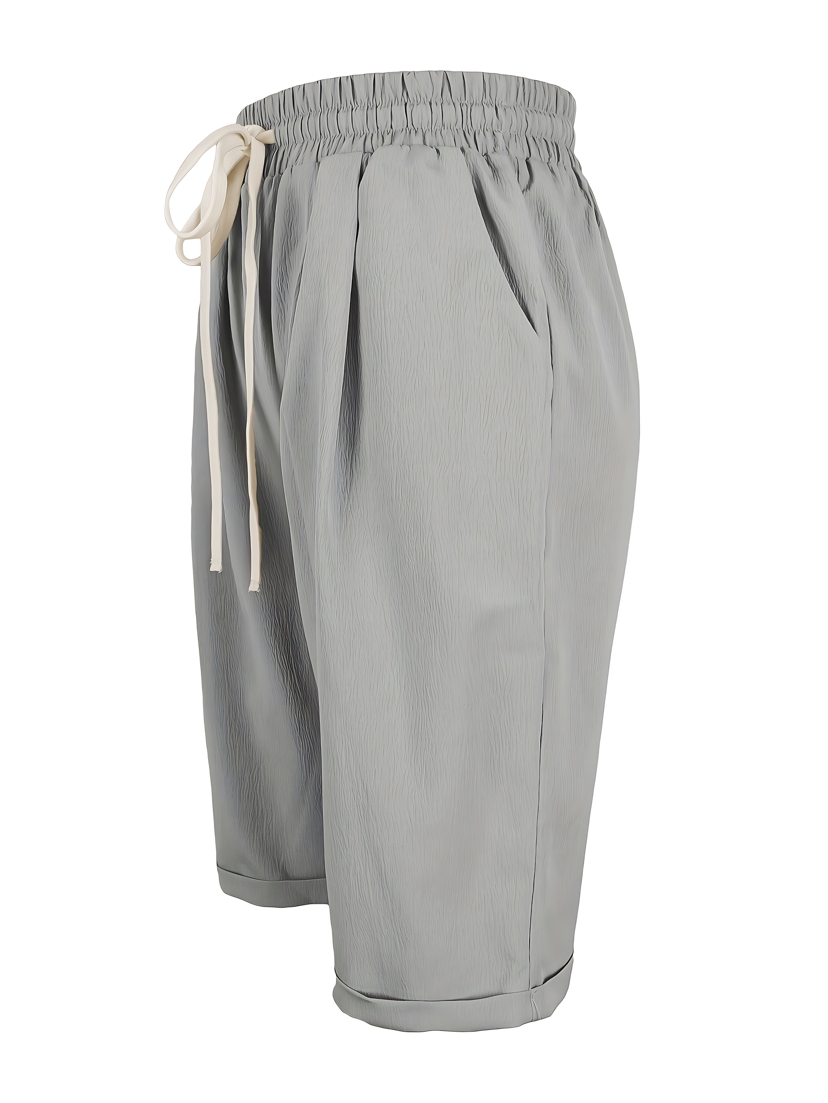 Marina – Elastic Waist Wide Leg Capri Pants