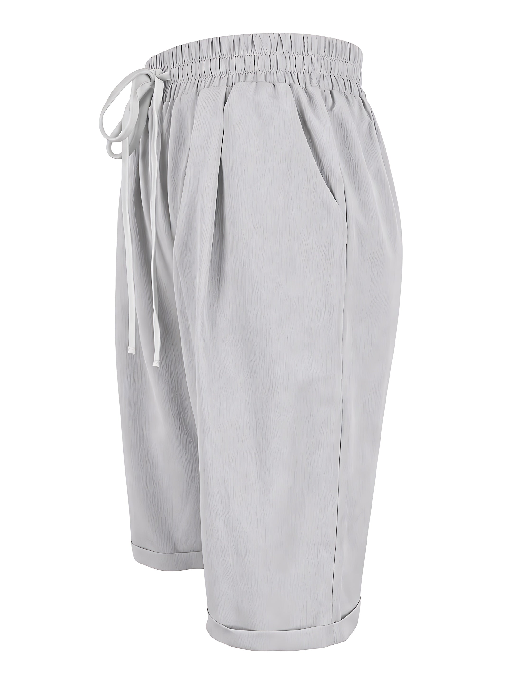Marina – Elastic Waist Wide Leg Capri Pants