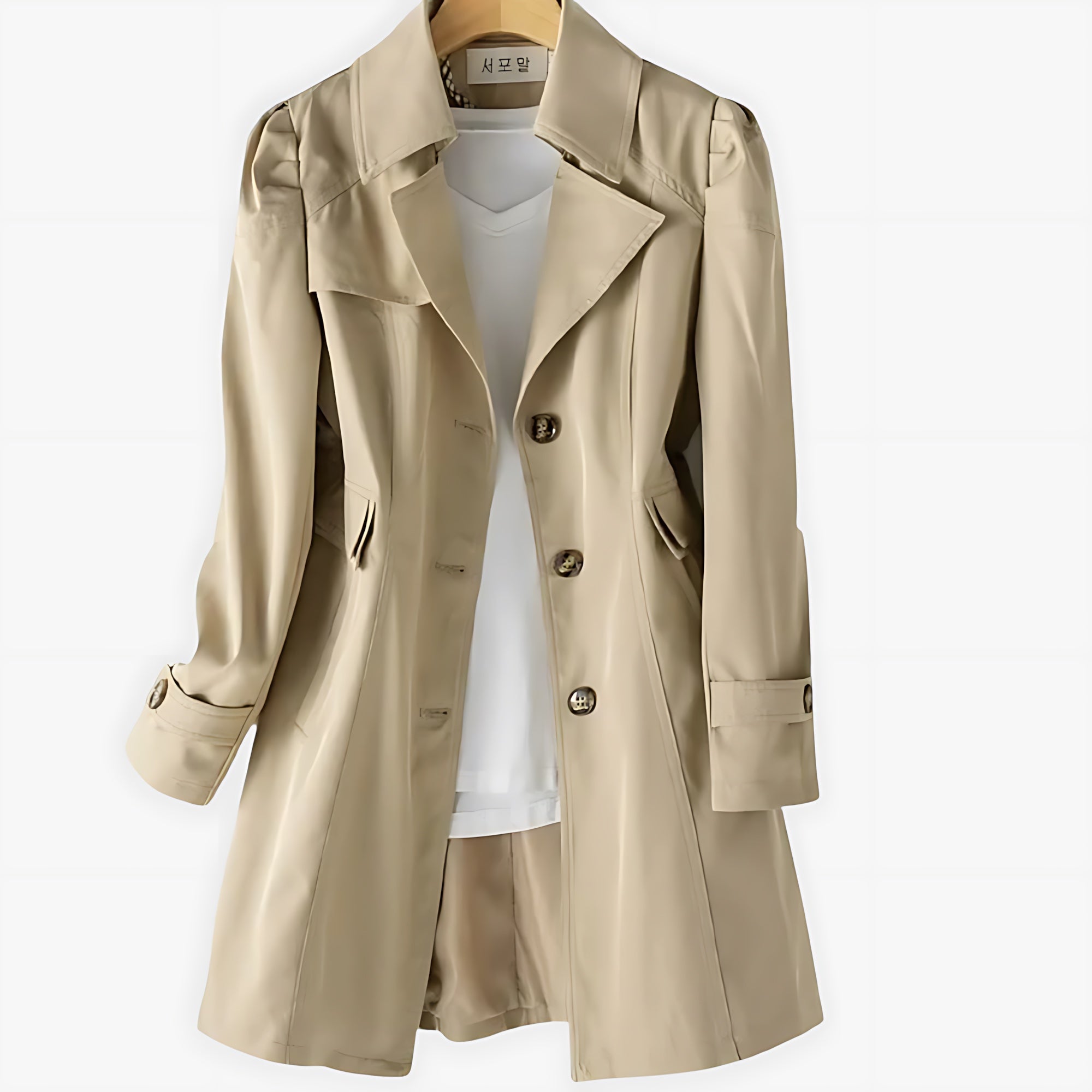 Marlowe – Button Front Longline Rain Coat