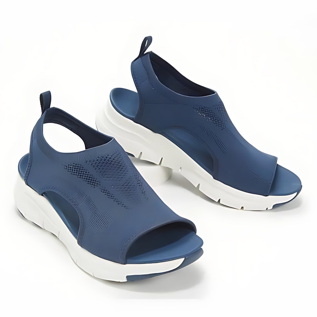 Maya – Cutout Peep Toe Slingback Wedge Sandals
