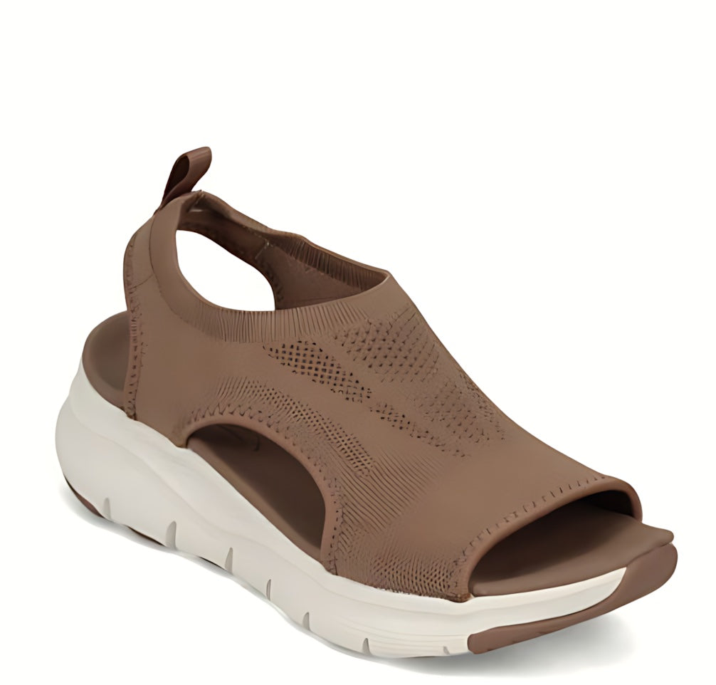 Maya – Cutout Peep Toe Slingback Wedge Sandals