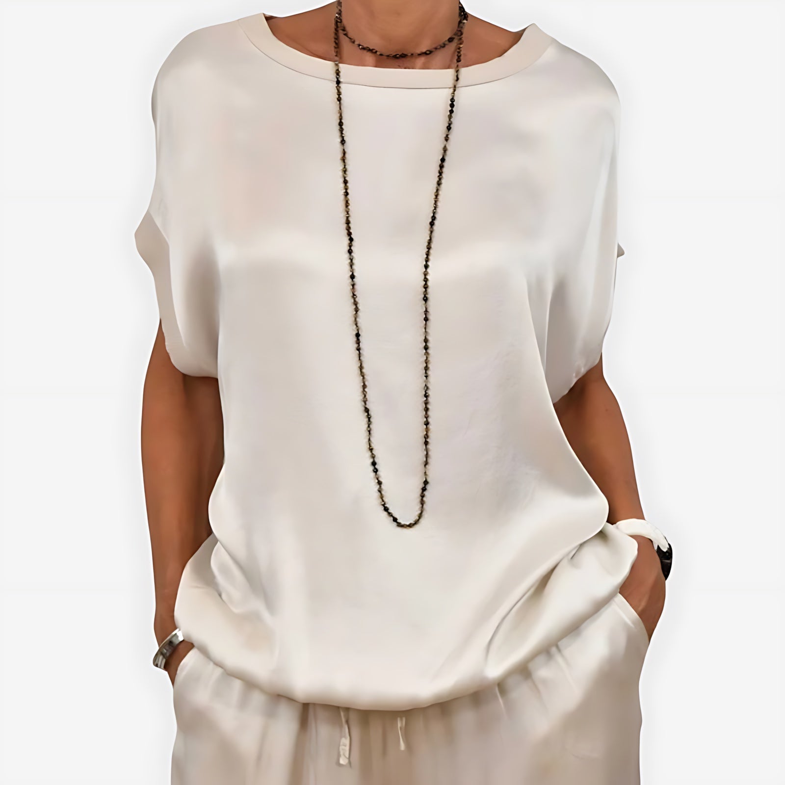 Maya – Satin Top and Palazzo Pants Set