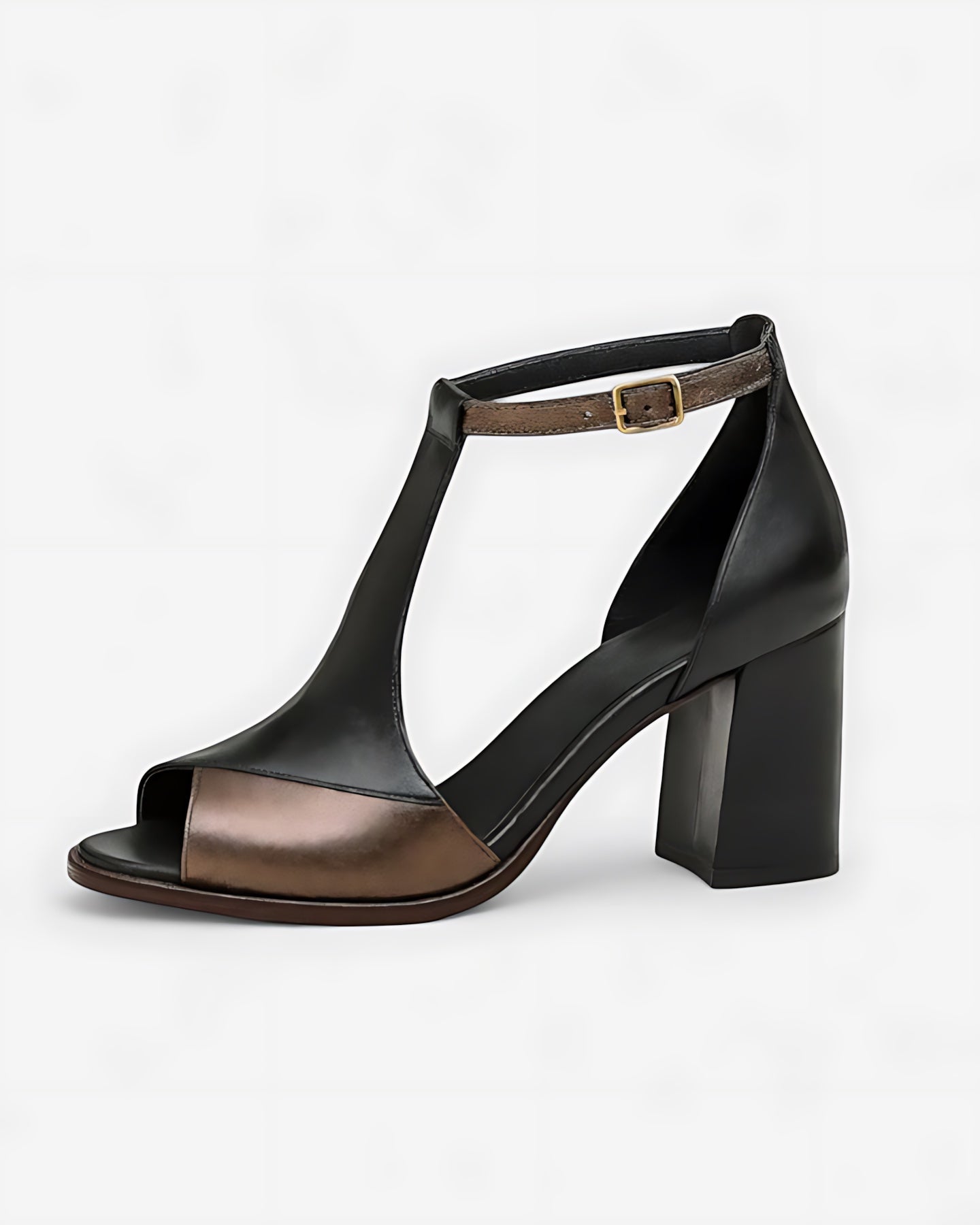 Maya – T Strap Open Toe Block Heel Sandals