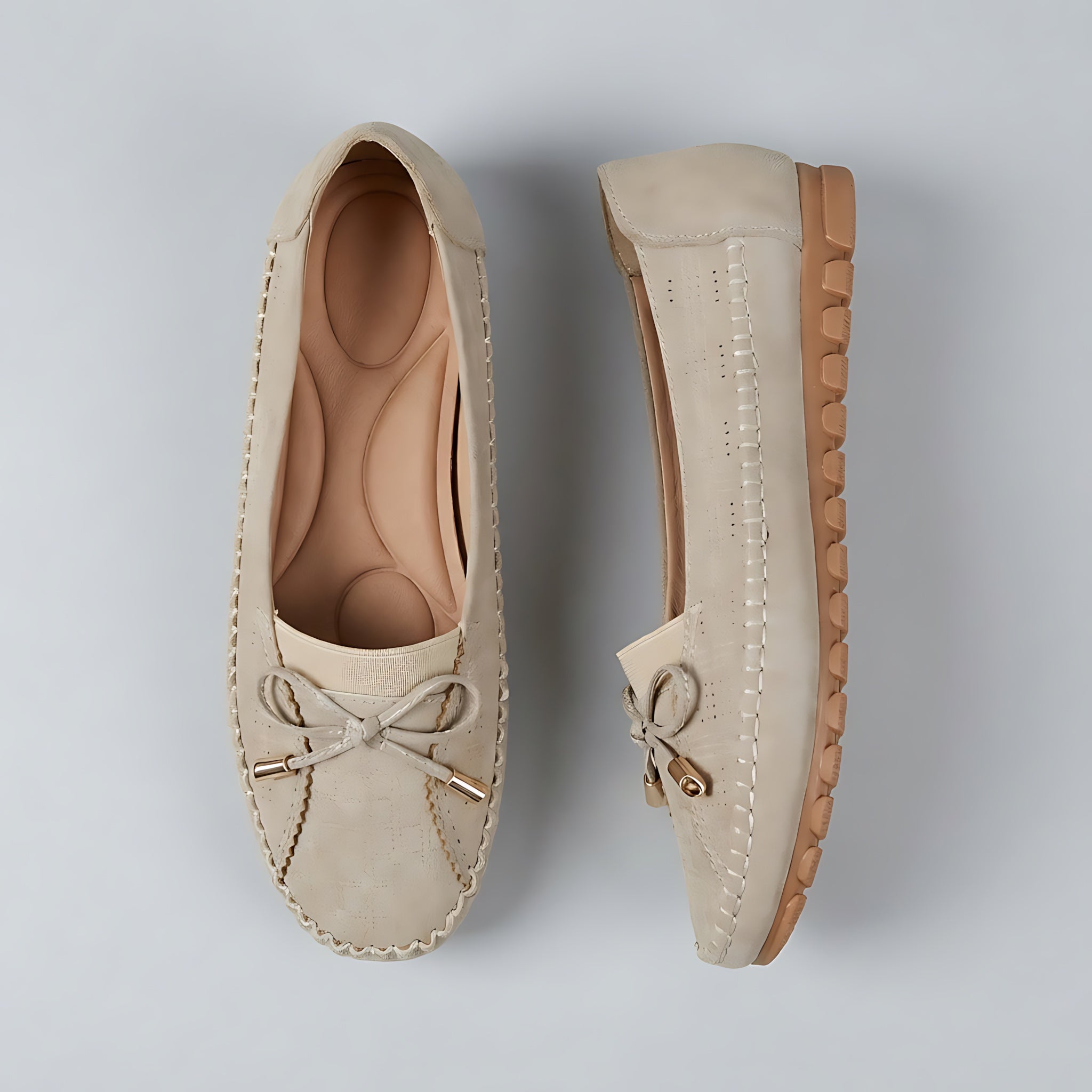 Mila – Suede Bow Slip On Loafers