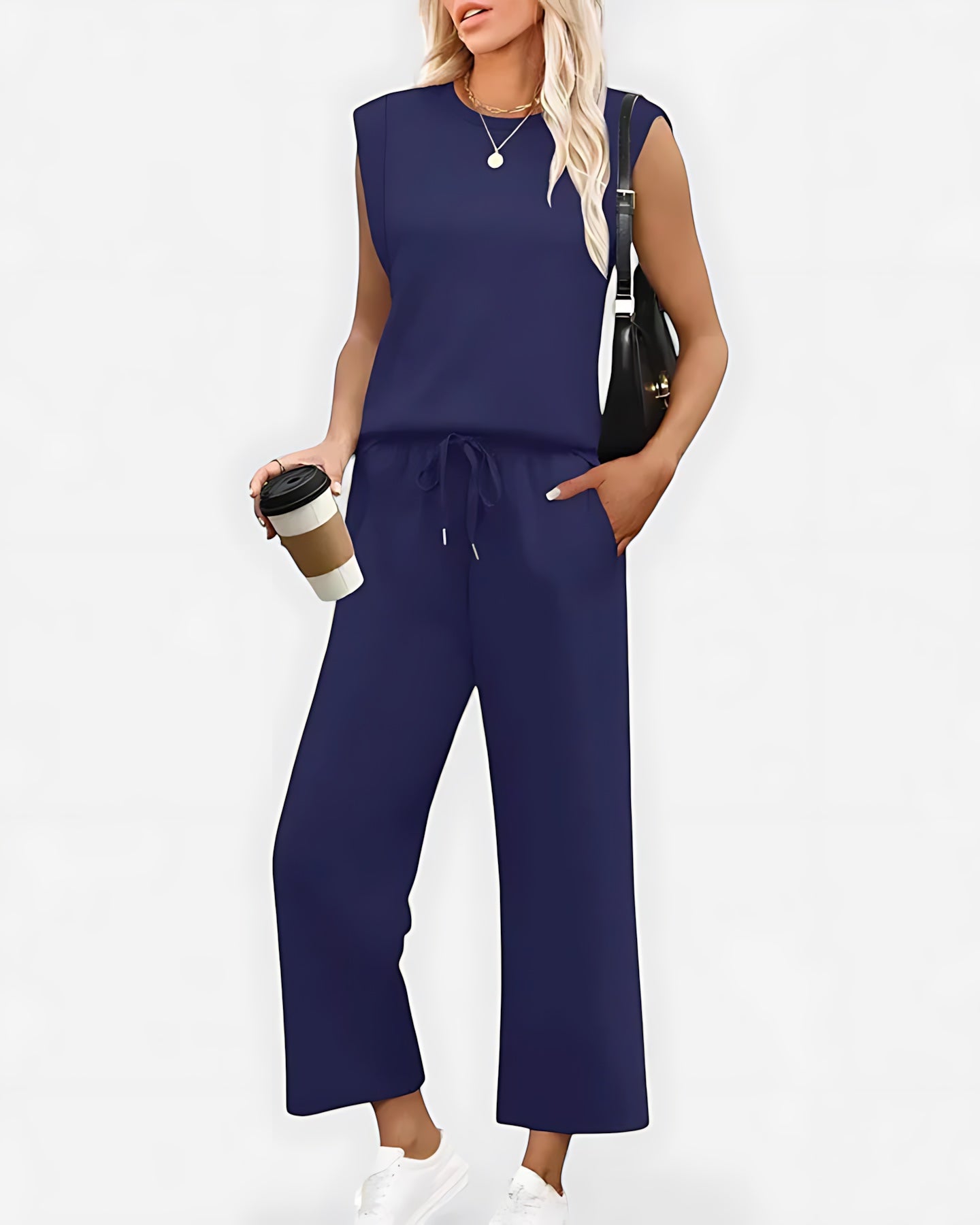 Mila – Tank Top and Cropped Wide Leg Pants Set