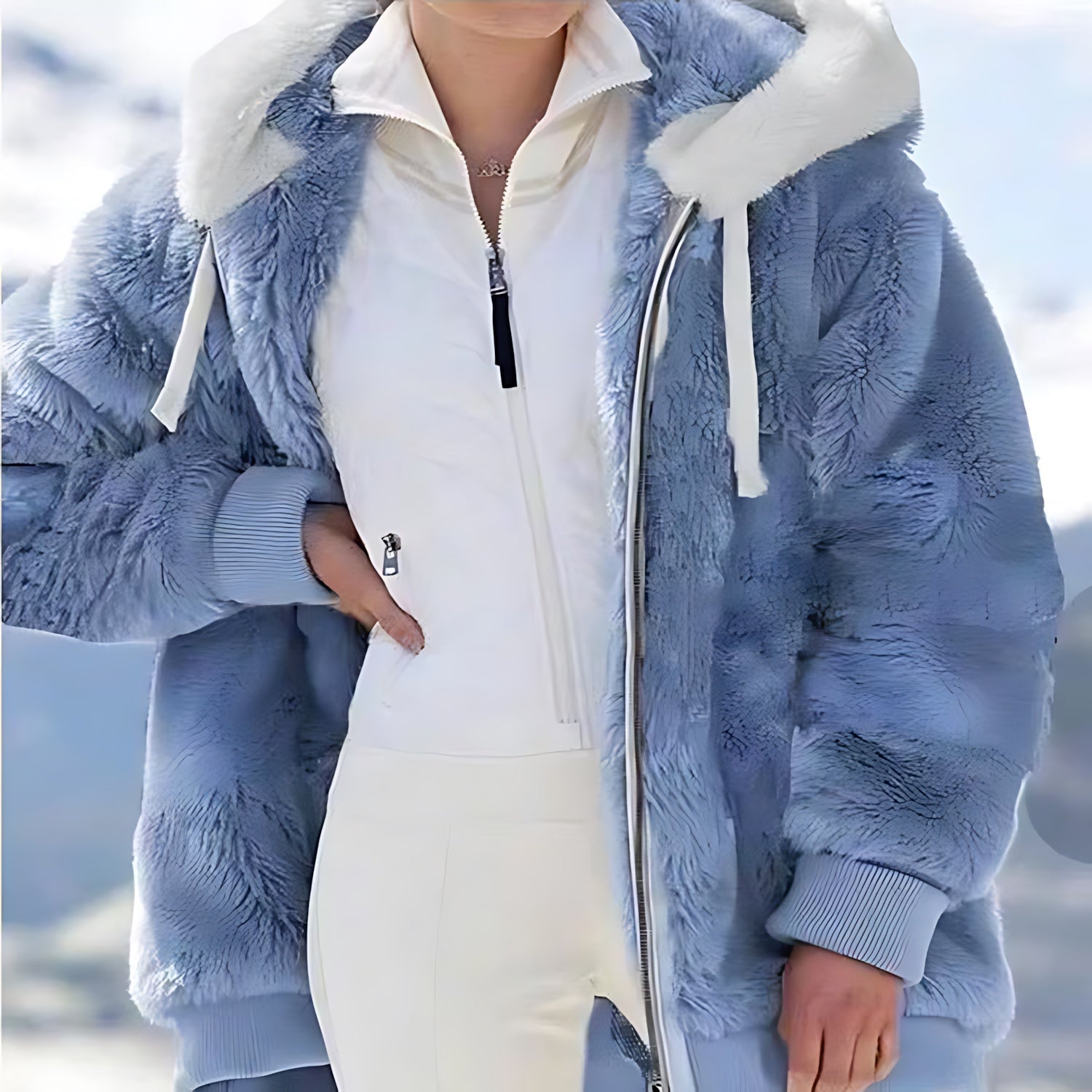 Nadia – Plaid Sherpa Fleece Jacket