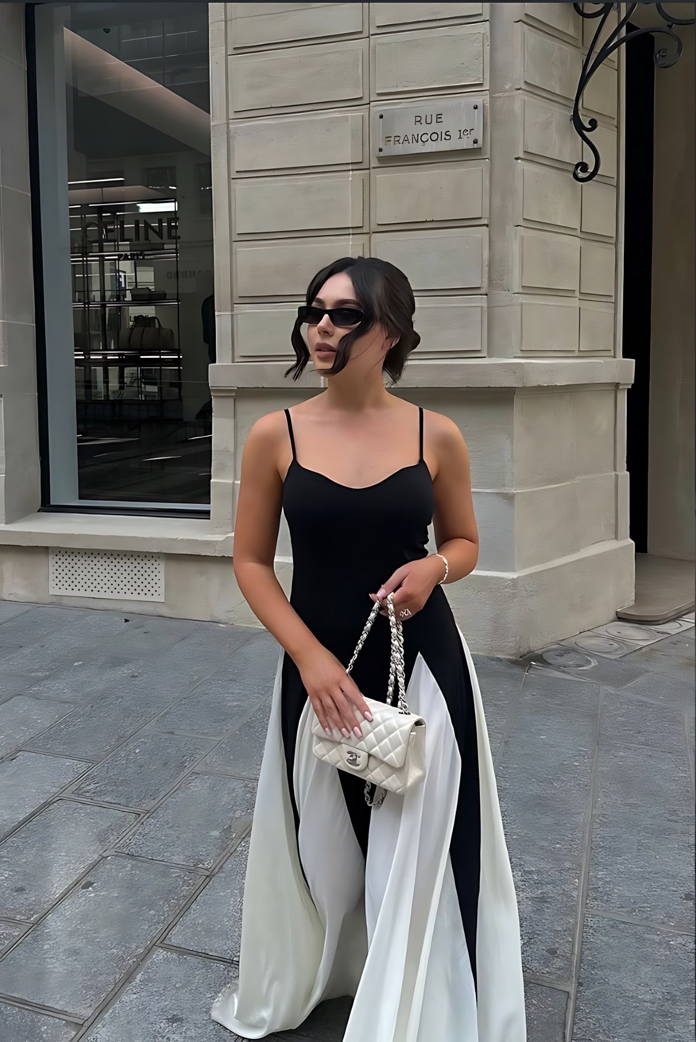 Naomi – Colorblock Sweetheart Evening Maxi Dress