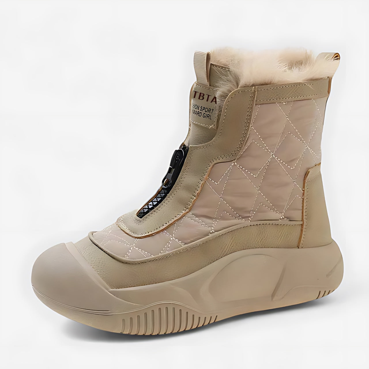 Naomi – Suede Front Zip Ankle Boots