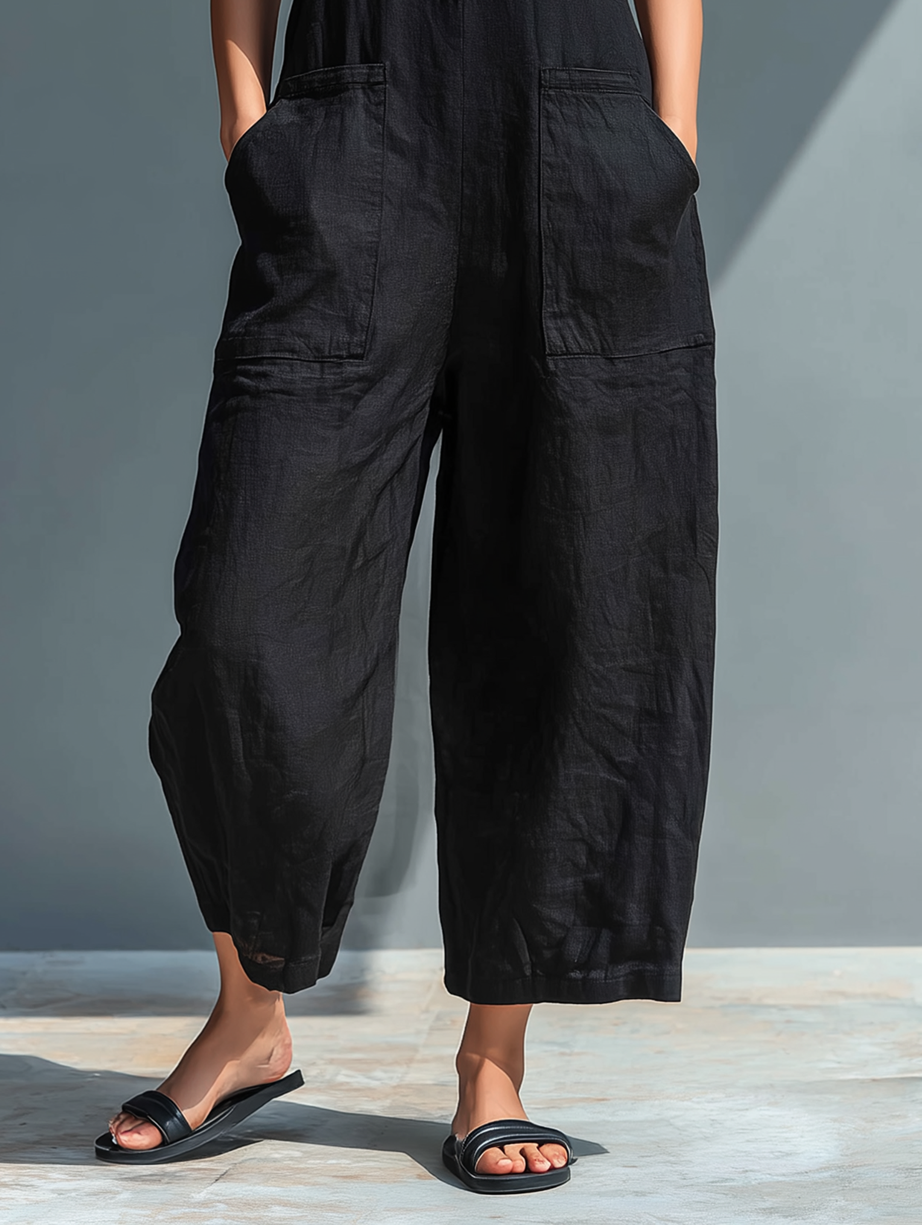 Daniela – Collared Loose Fit Wide Leg Jumpsuit