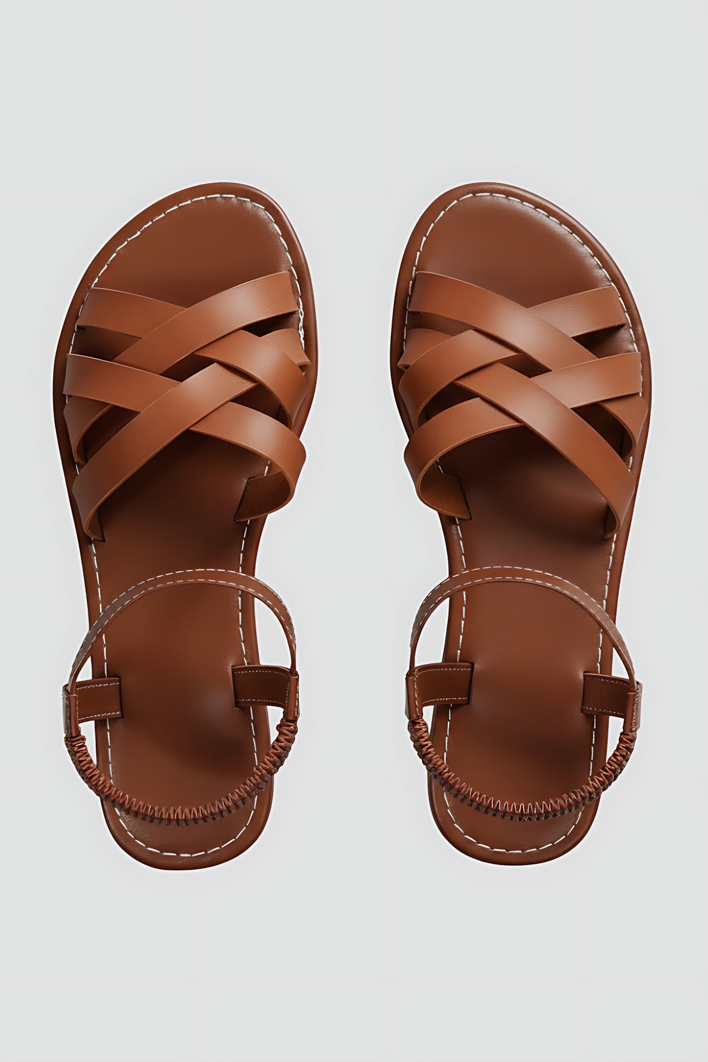 Natalie – Criss Cross Strappy Flat Sandals