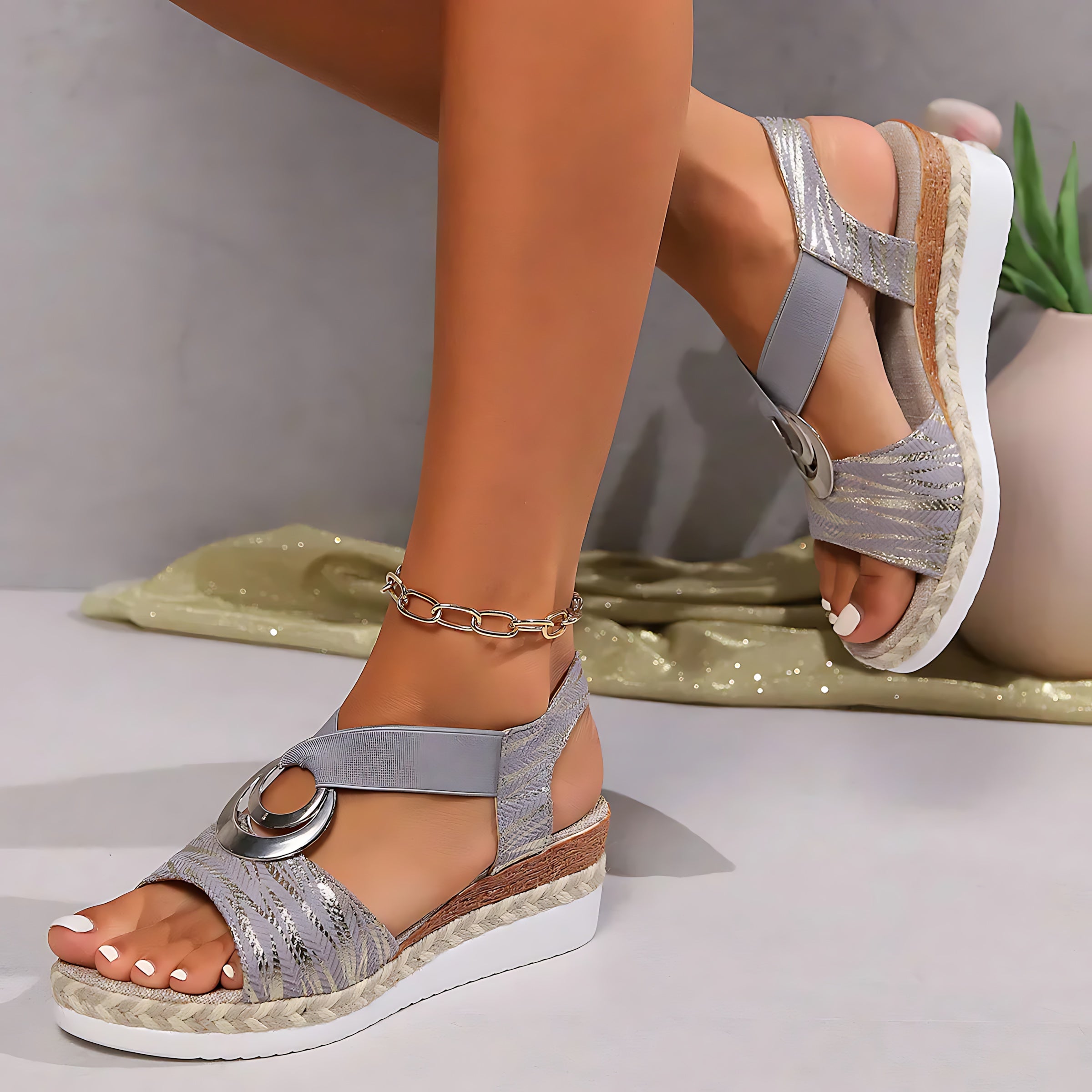 Noelle – Crisscross Slingback Espadrille Sandals
