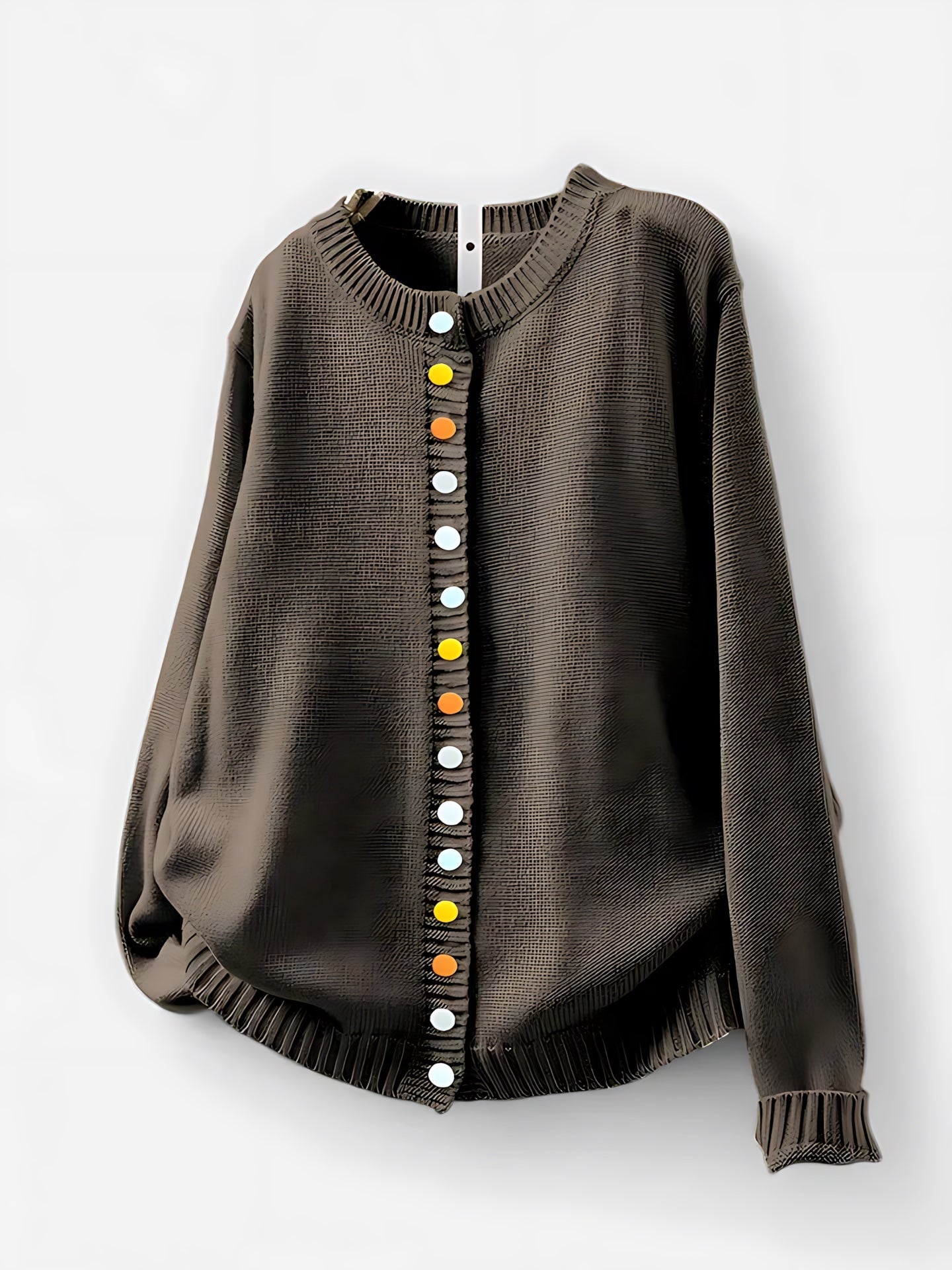 Noelle – Ribbed Knit Button Up Cardigan