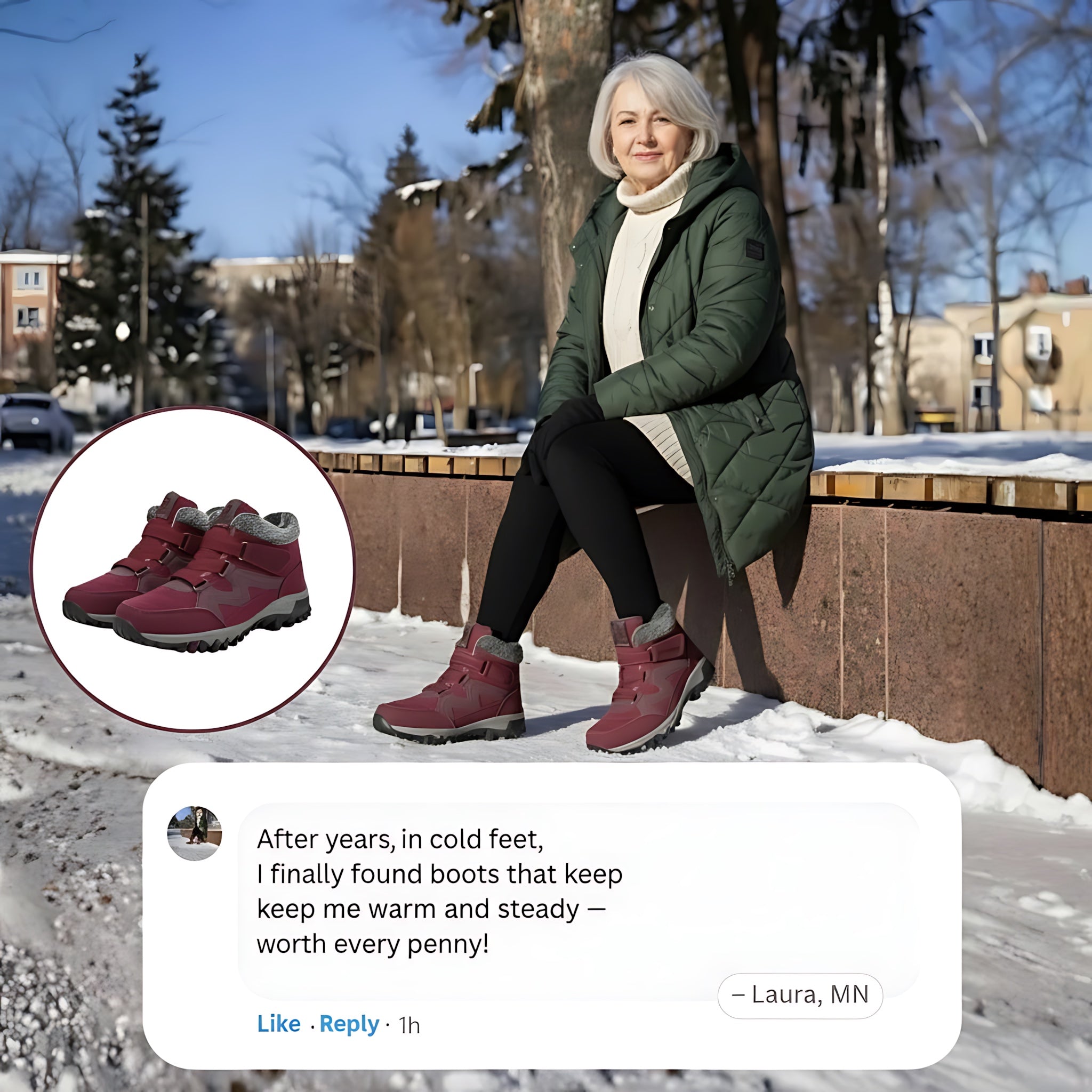 Norah – Lace Up Winter Hiking Boots