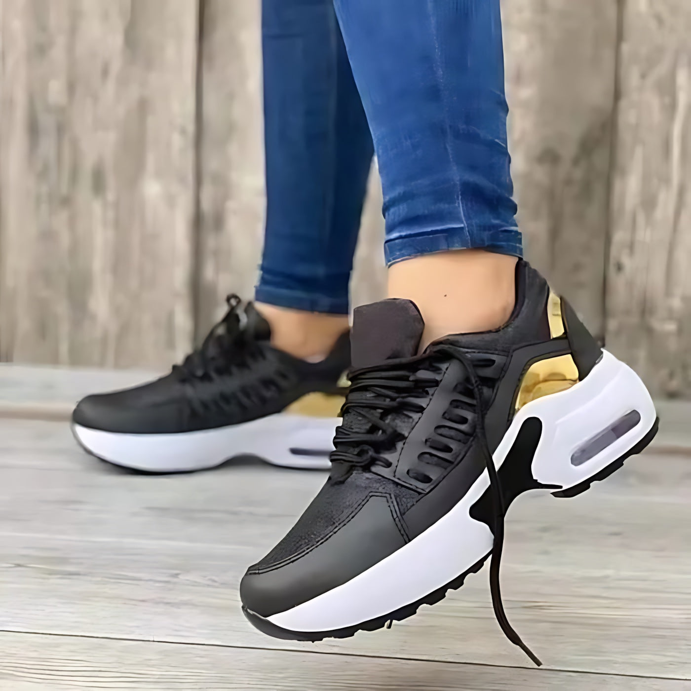 Norah – Mesh Lace Up Chunky Platform Sneakers