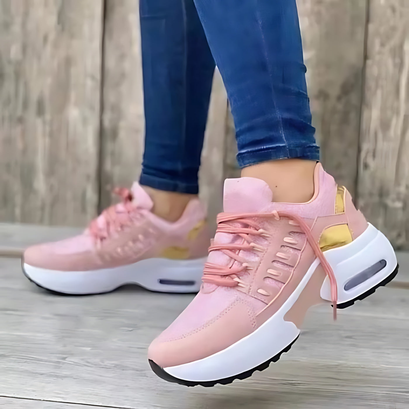 Norah – Mesh Lace Up Chunky Platform Sneakers