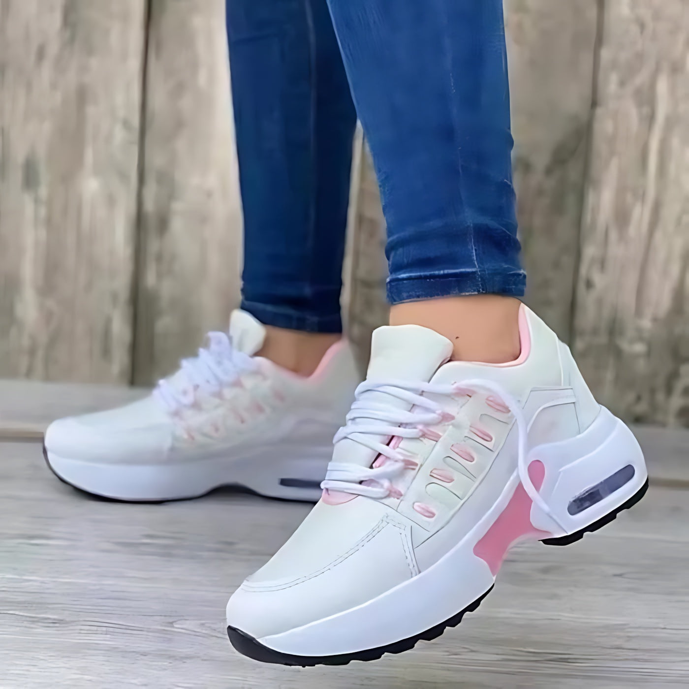Norah – Mesh Lace Up Chunky Platform Sneakers