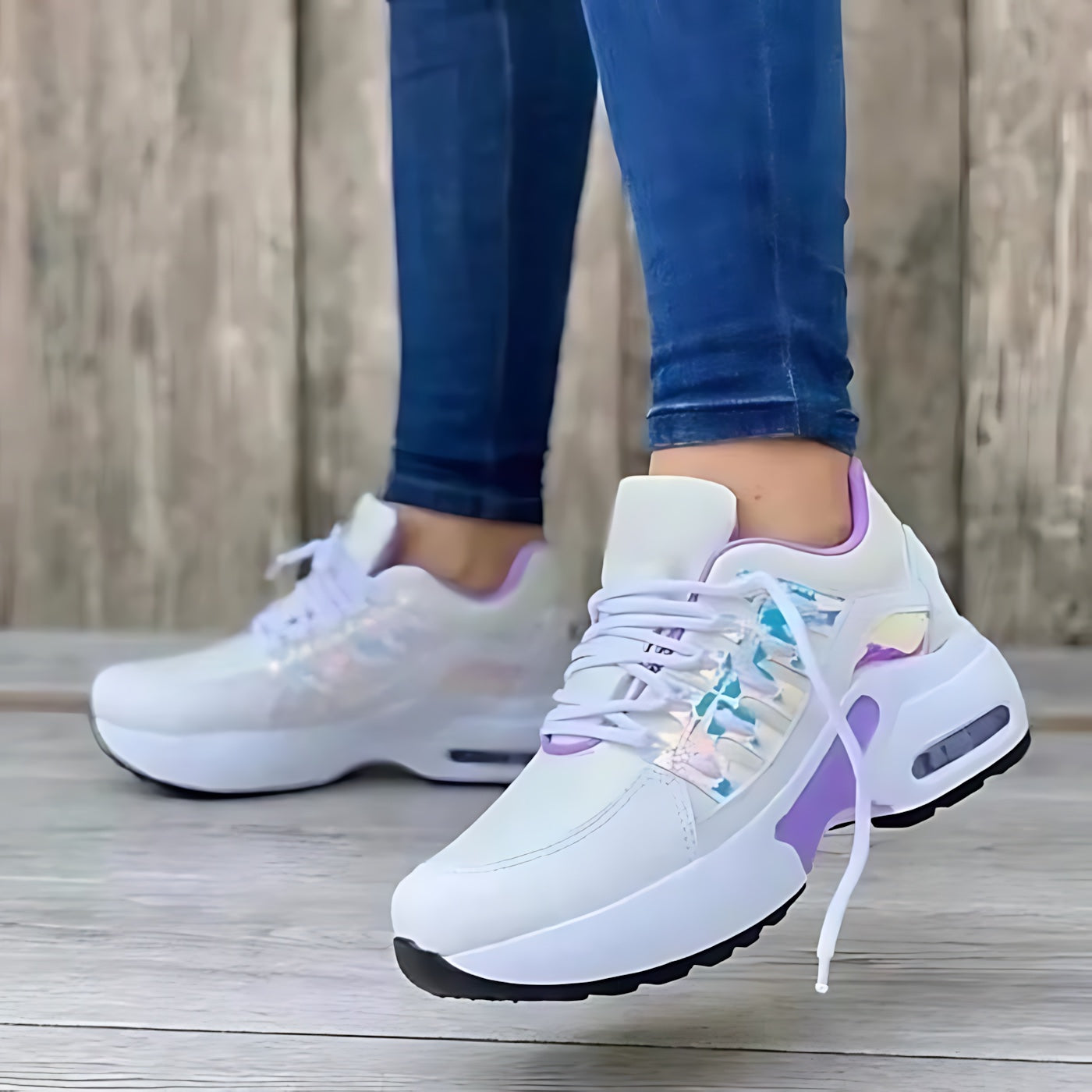 Norah – Mesh Lace Up Chunky Platform Sneakers