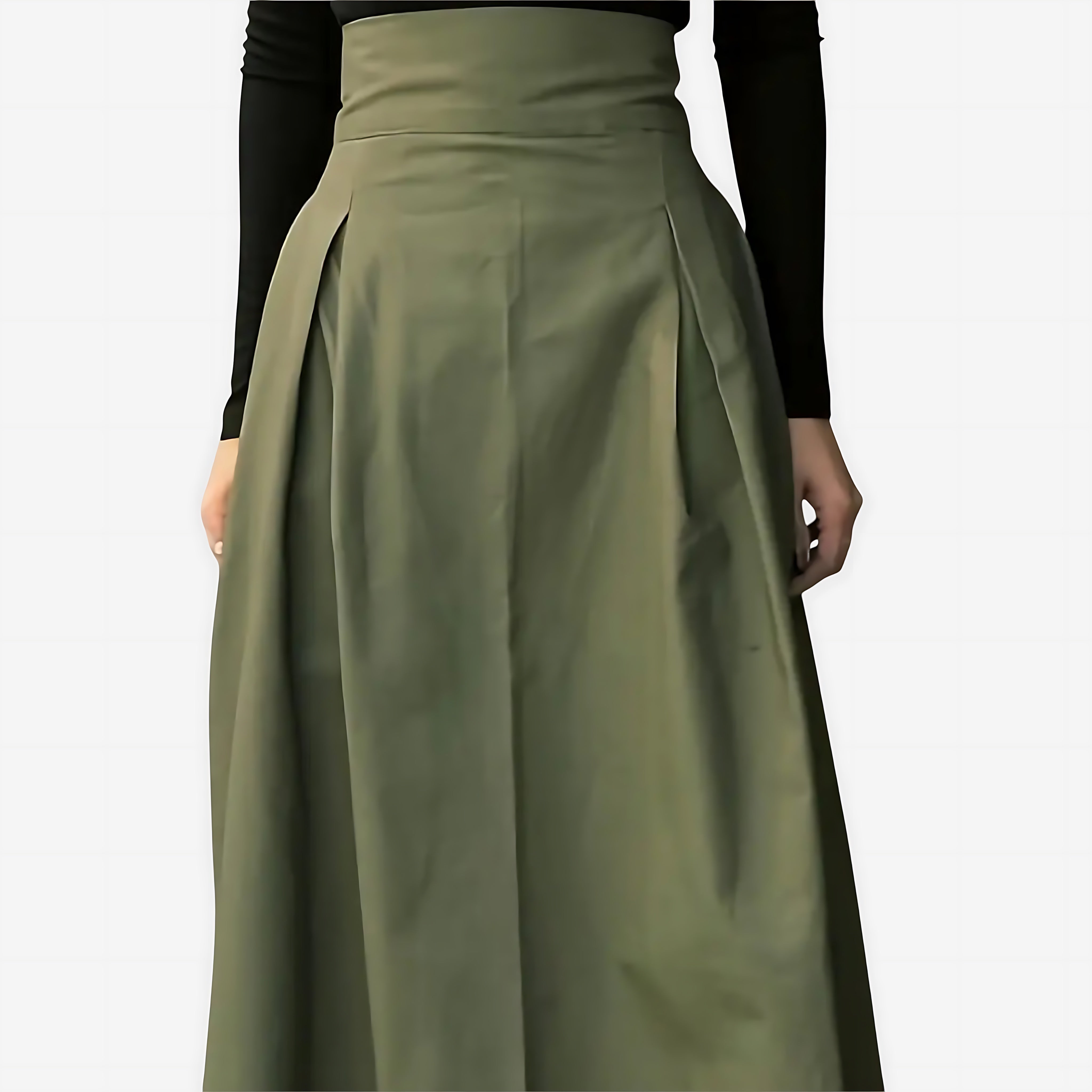 Norah – Tie Waist A Line Midi Skirt