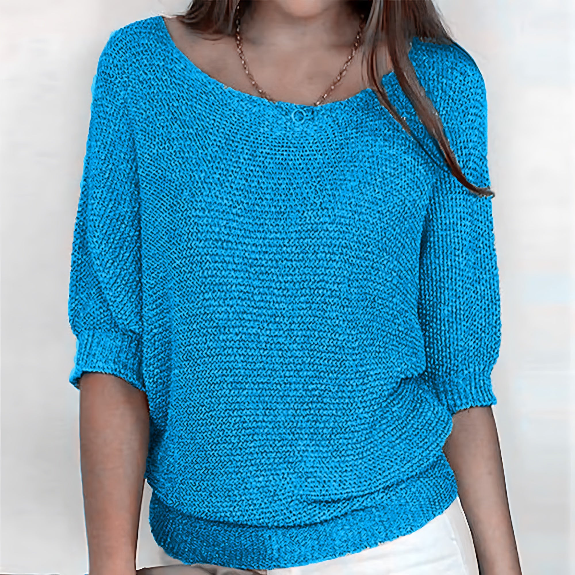 Nova – Batwing Sleeve V Neck Knit Sweater