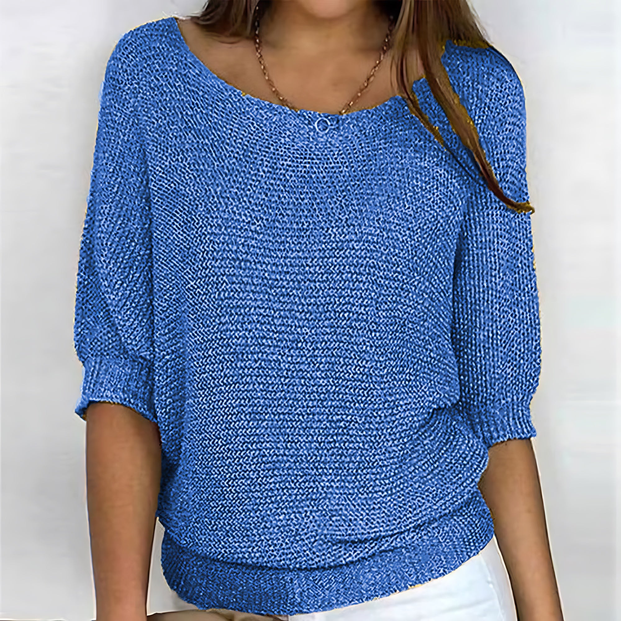 Nova – Batwing Sleeve V Neck Knit Sweater