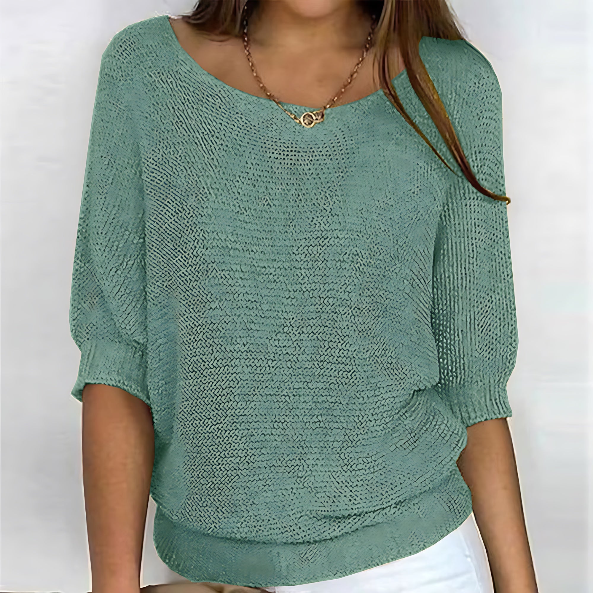 Nova – Batwing Sleeve V Neck Knit Sweater
