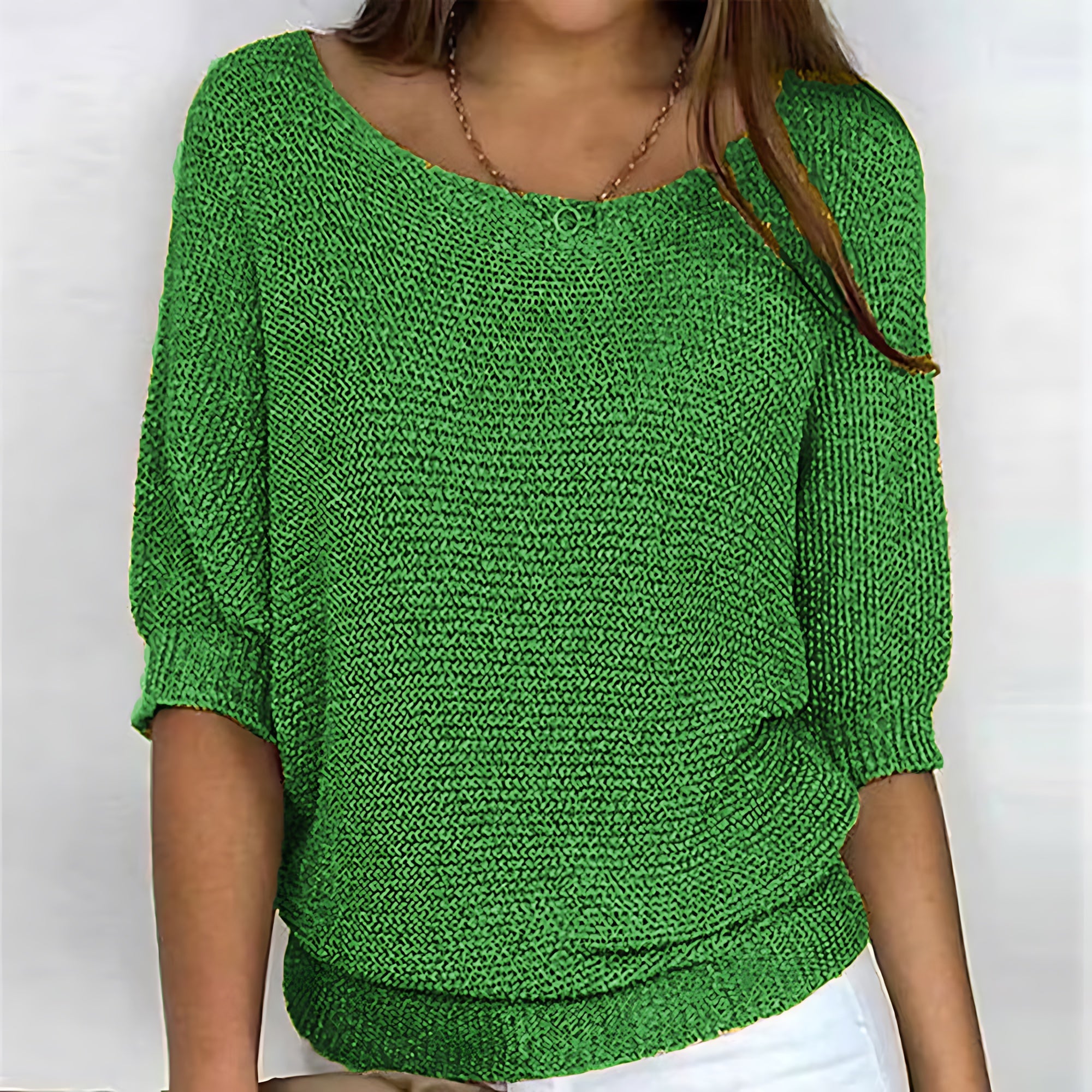 Nova – Batwing Sleeve V Neck Knit Sweater