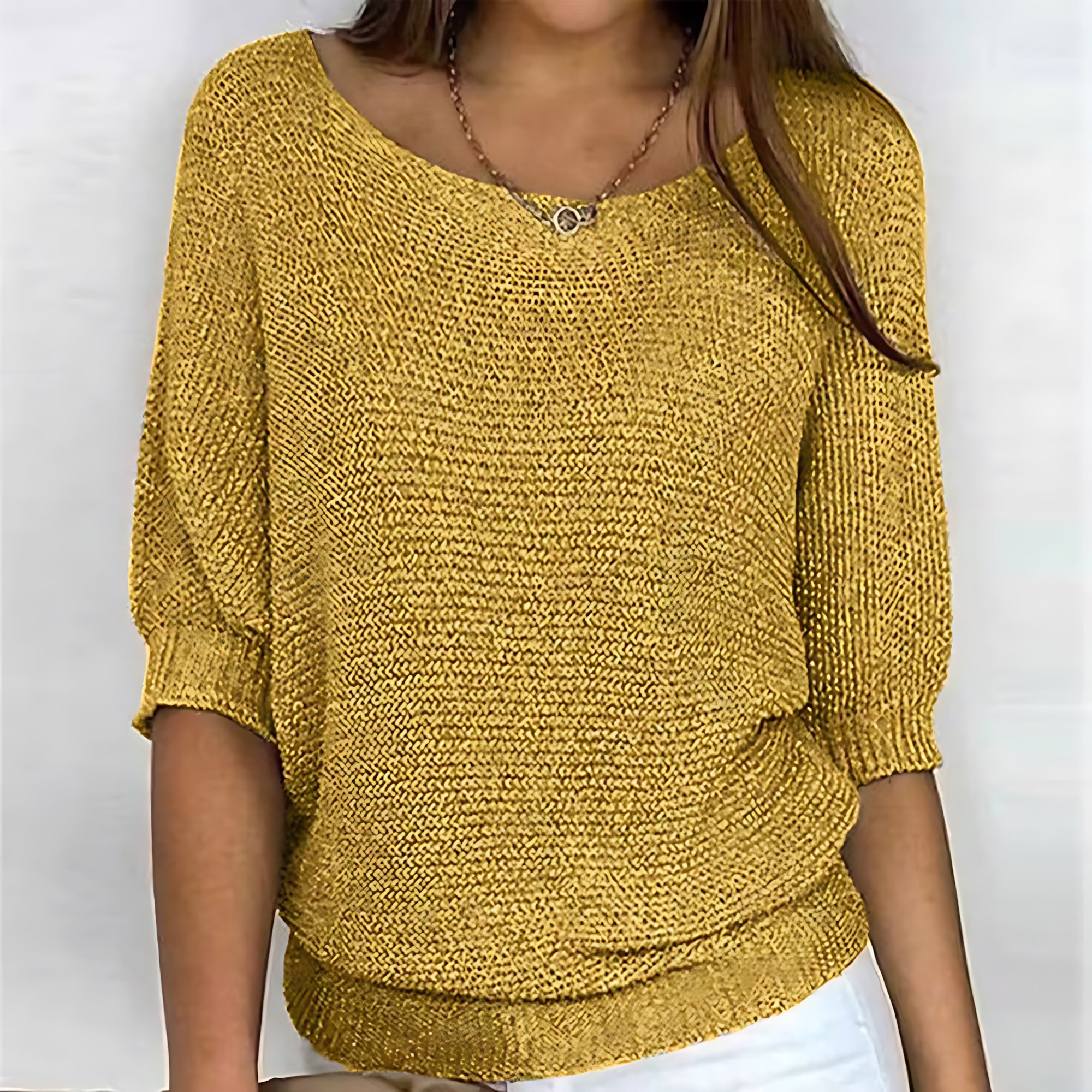 Nova – Batwing Sleeve V Neck Knit Sweater