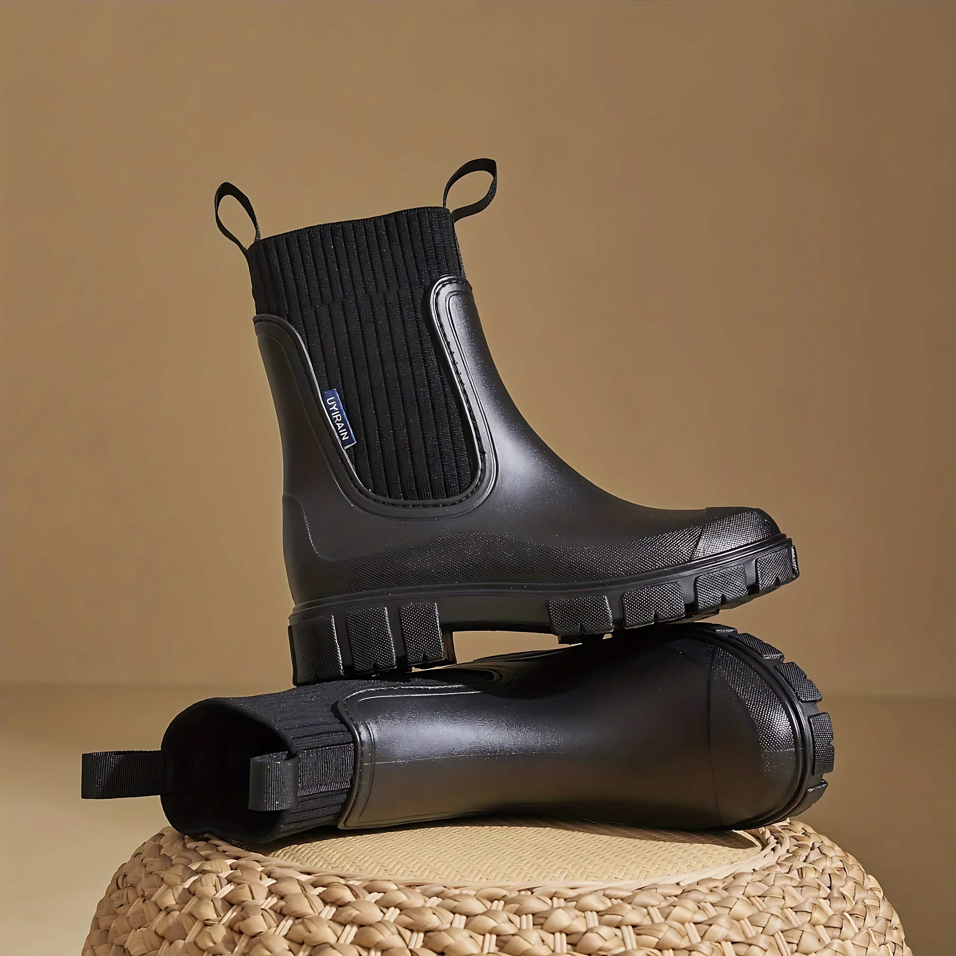 Nova – Rubber Platform Chelsea Rain Boots