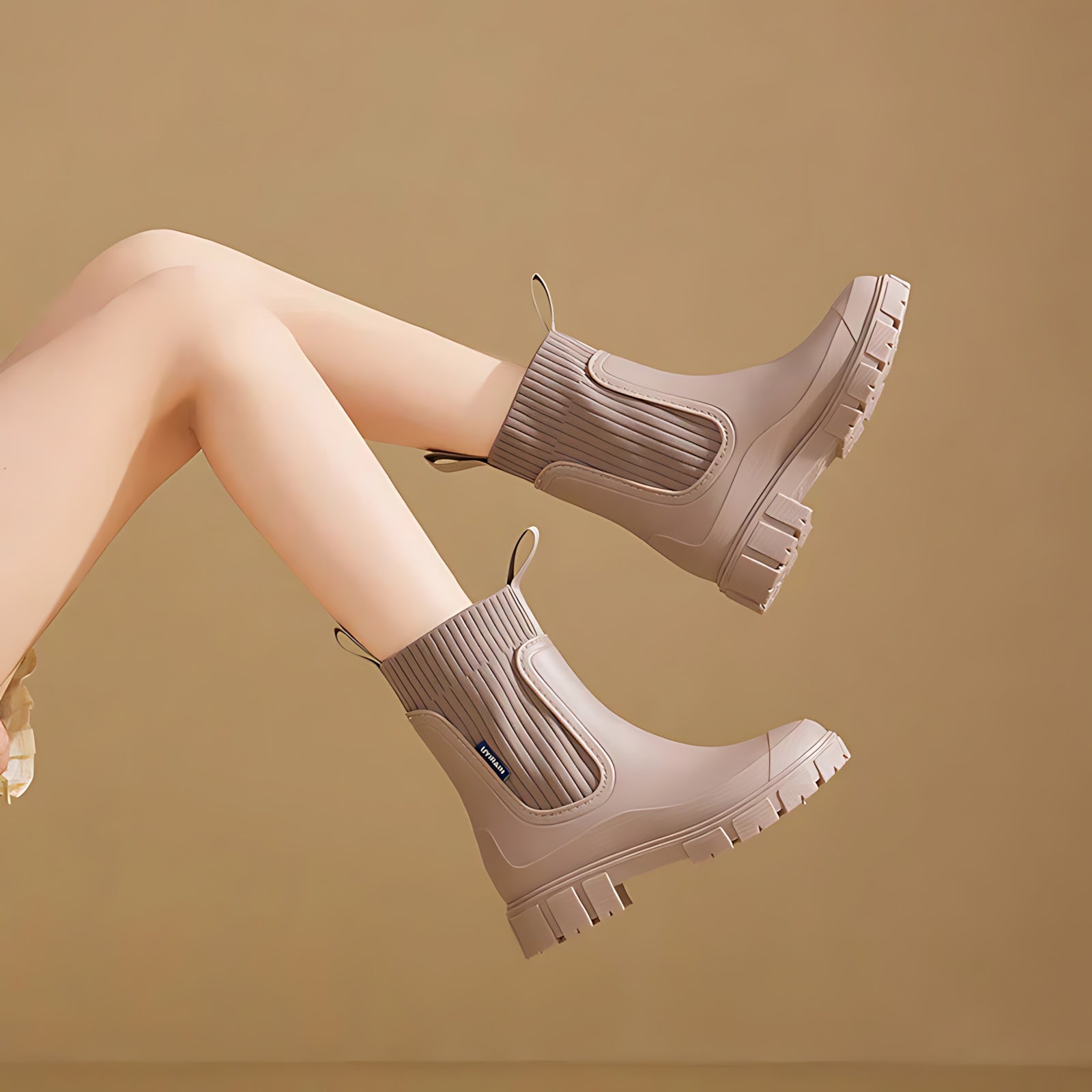 Nova – Rubber Platform Chelsea Rain Boots