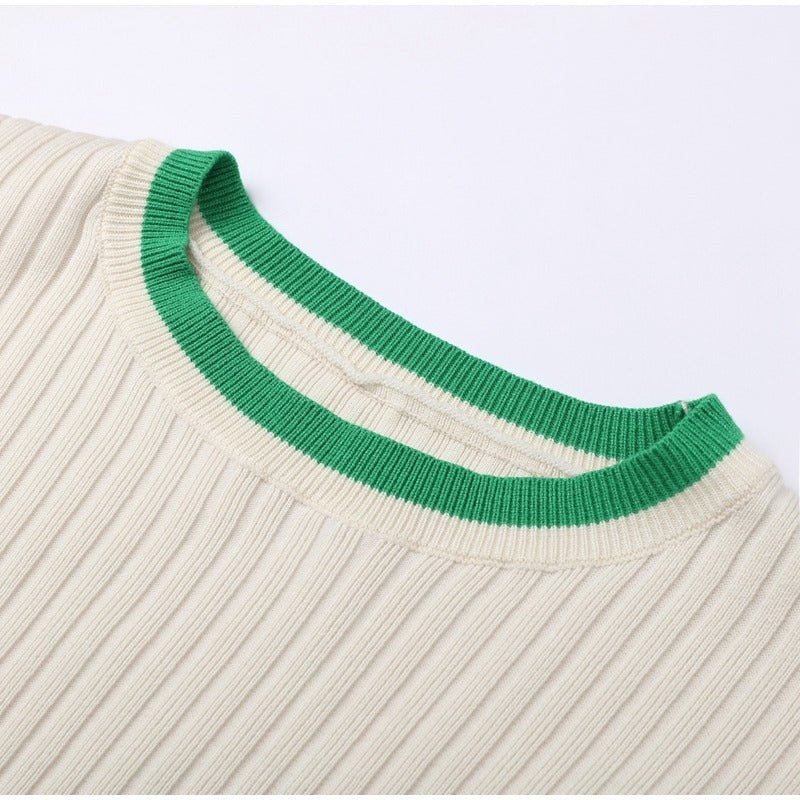 Ella – Ribbed Knit Top and Flare Pants Set