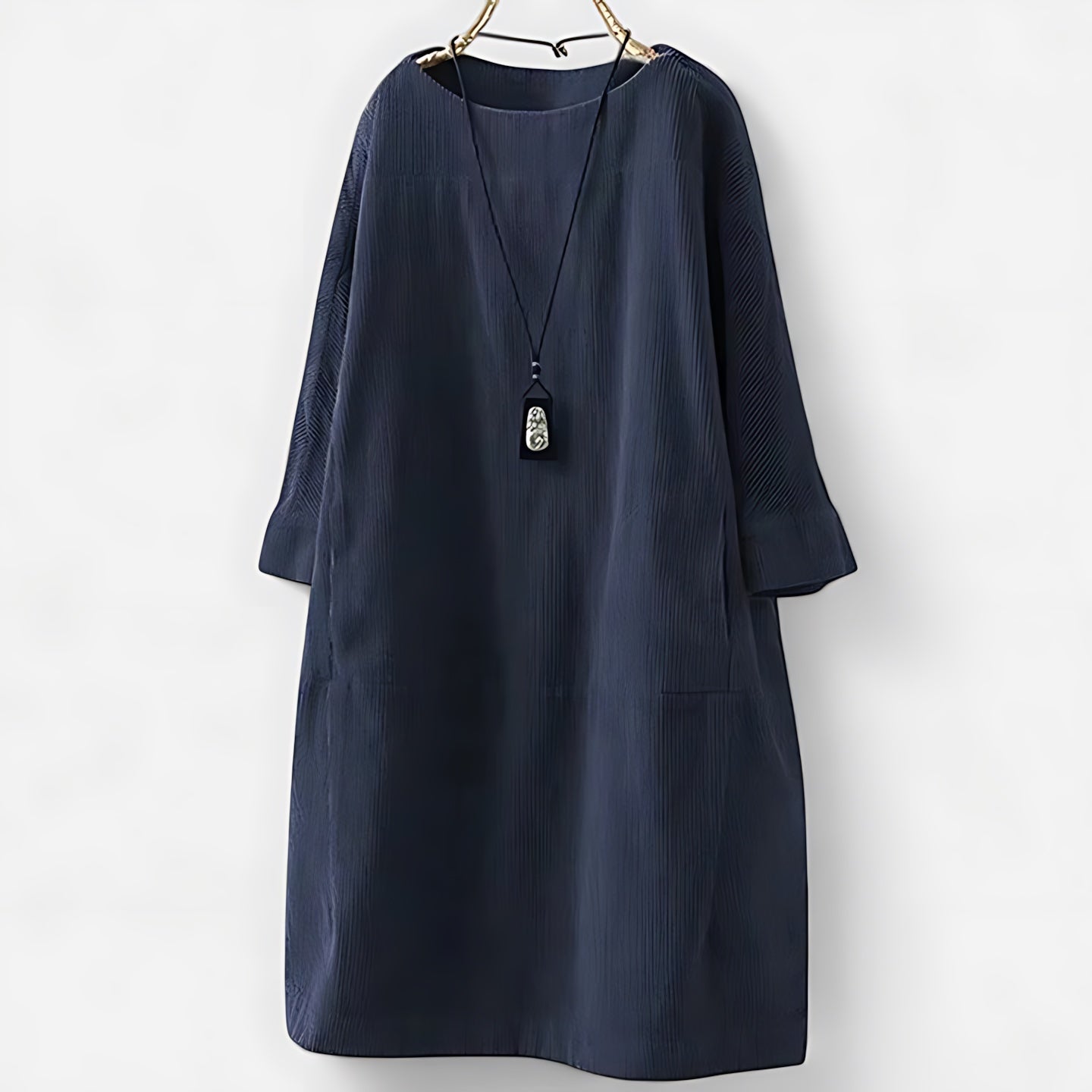 Octavia – Corduroy Long Sleeve Shift Dress