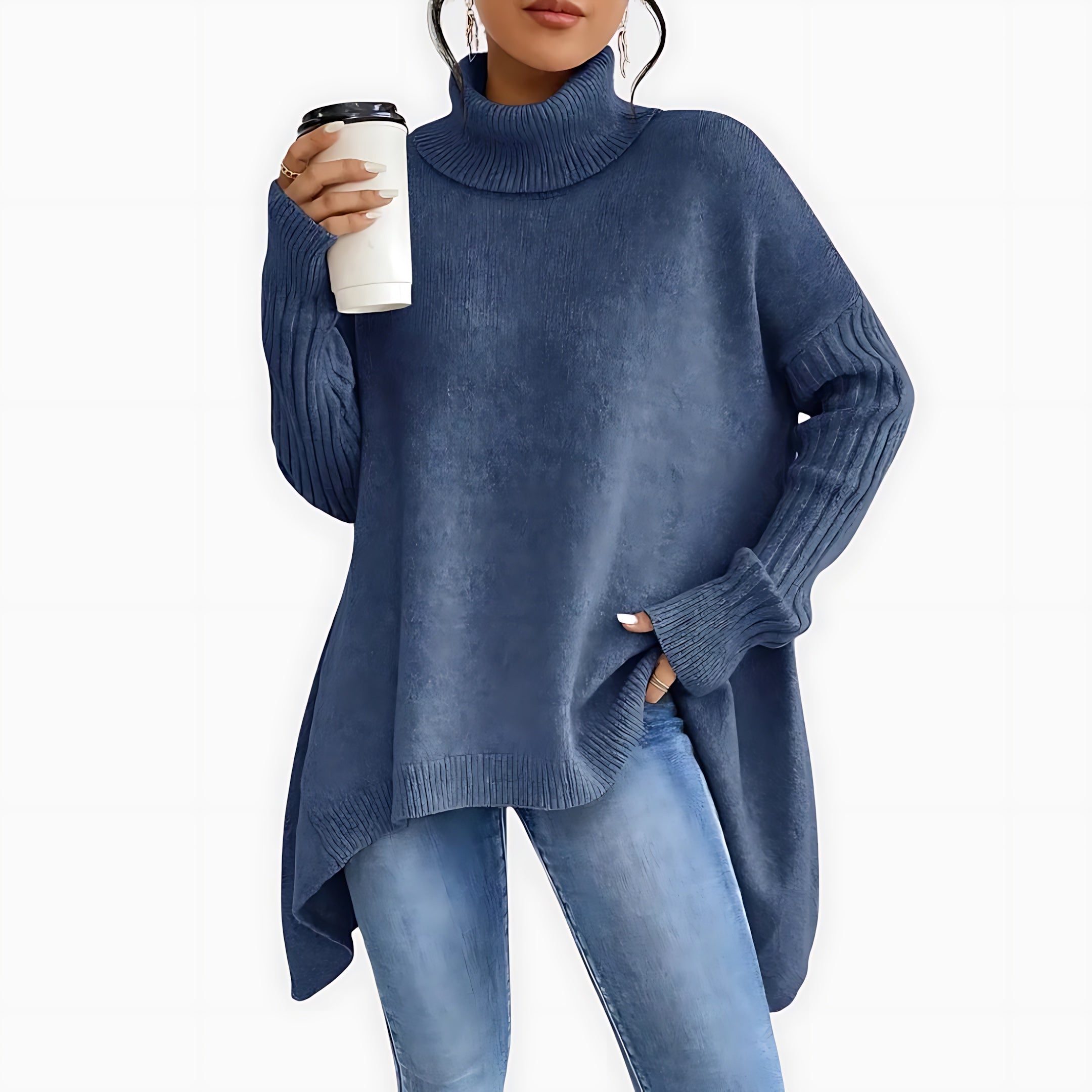 Octavia – Oversized Turtleneck Knit Sweater
