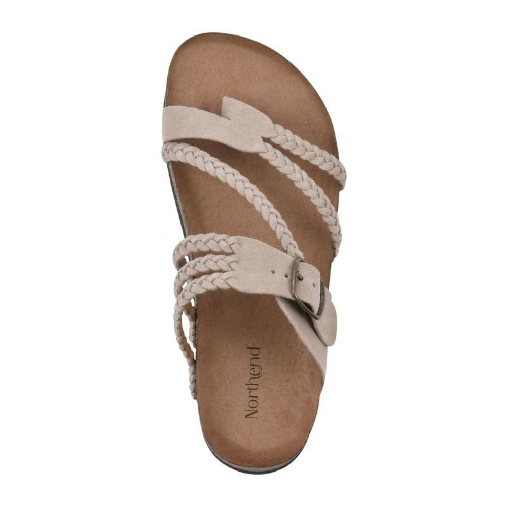 Zoe – Braided Flat Slide Sandals