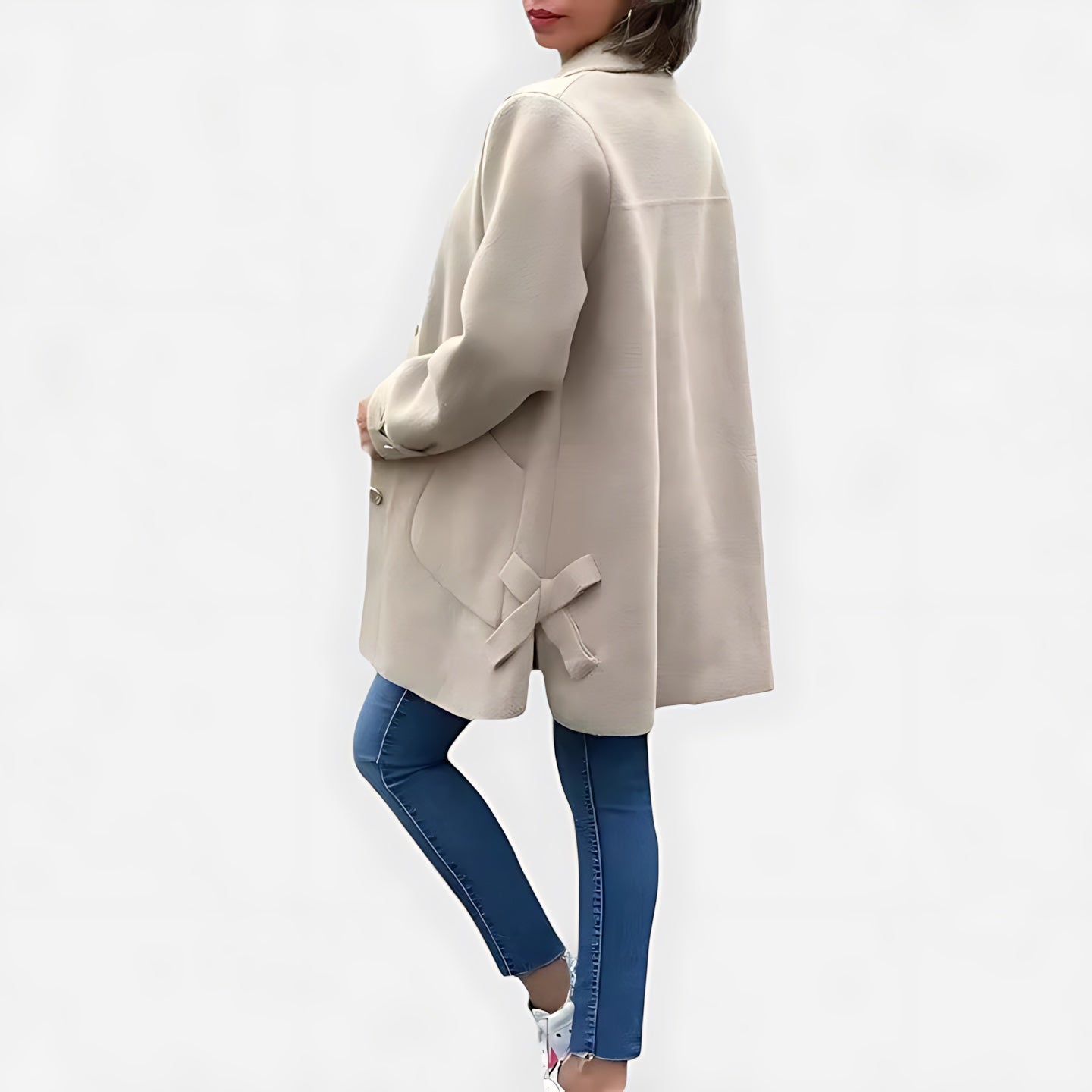 Olivia – Collared Button Front Coat