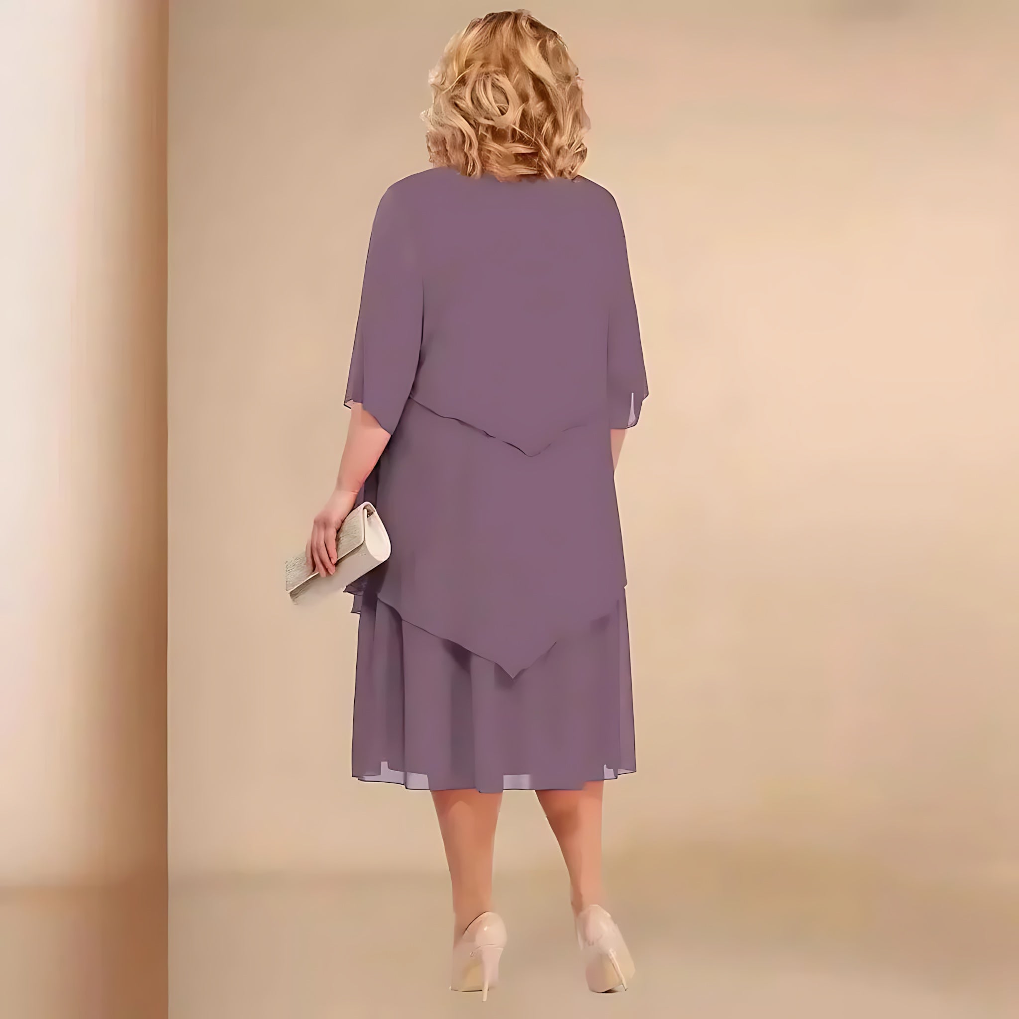 Ophelia – Oversized V Neck Flowy Midi Dress