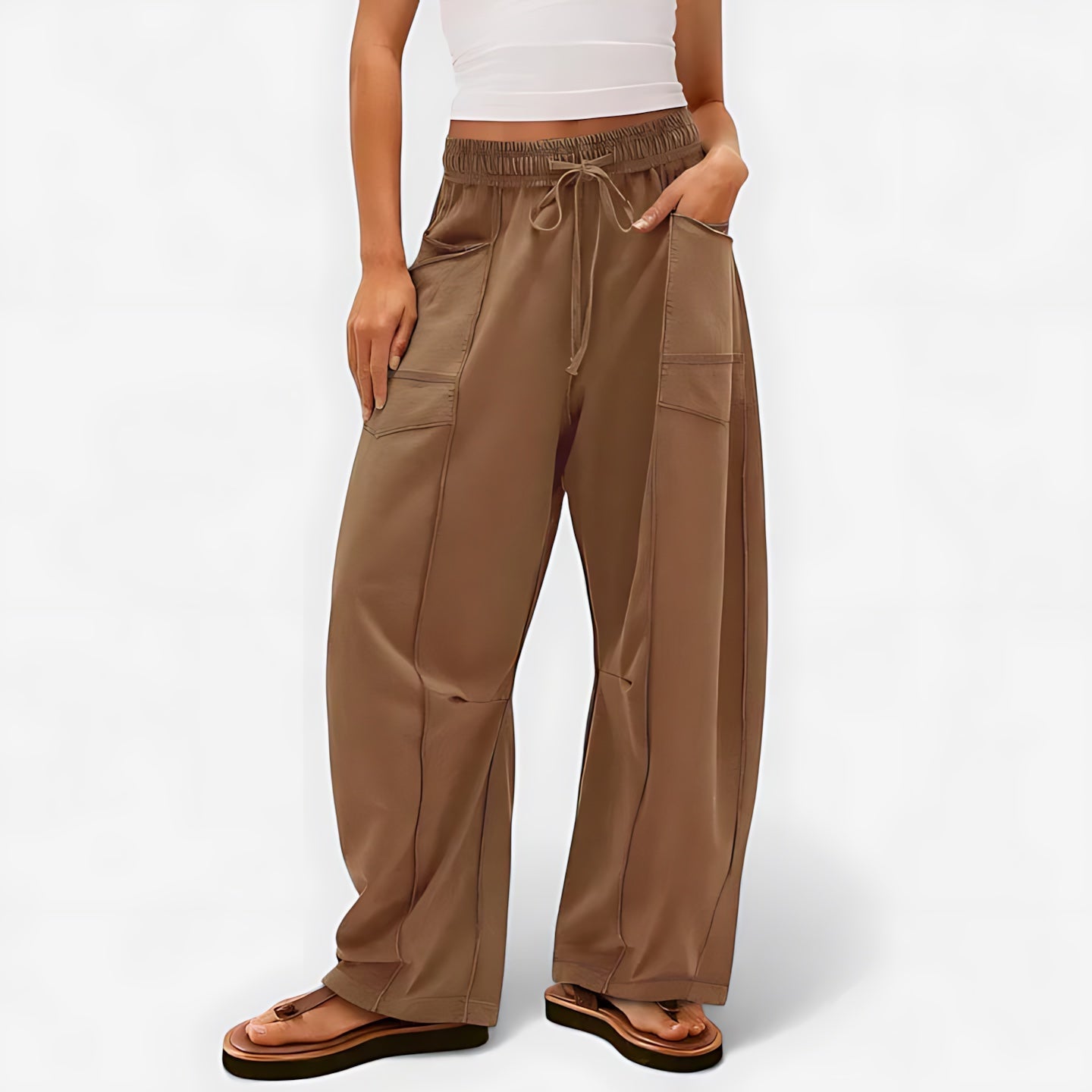 Ophelia – Pleated Barrel Leg Pants