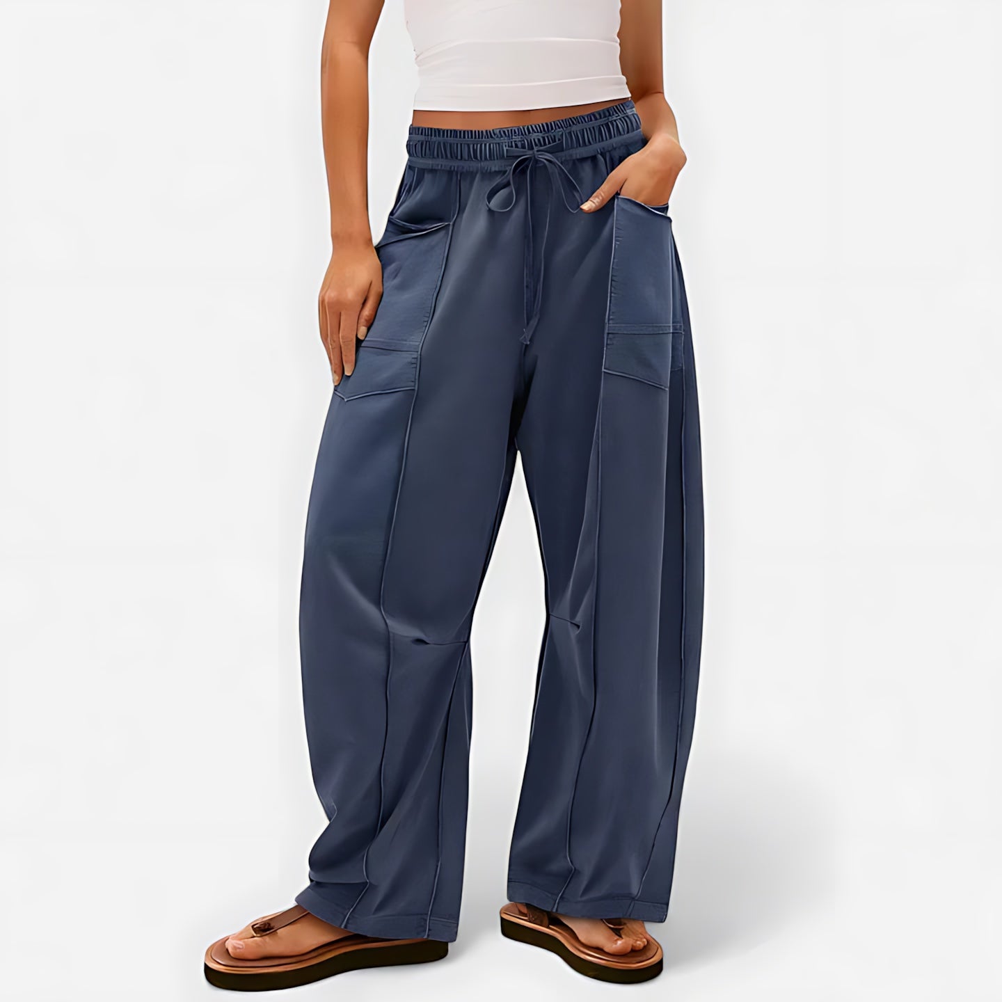 Ophelia – Pleated Barrel Leg Pants