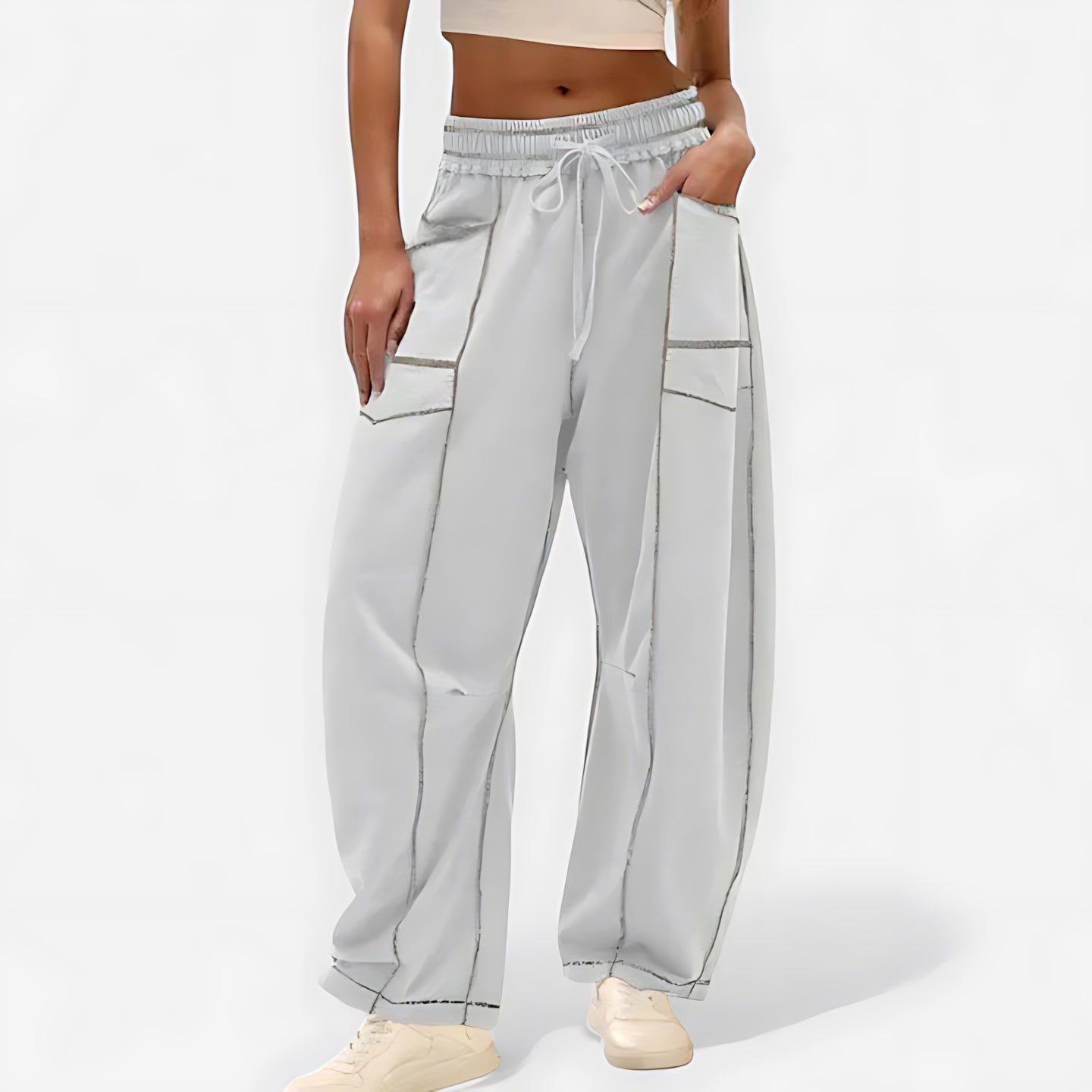 Ophelia – Pleated Barrel Leg Pants