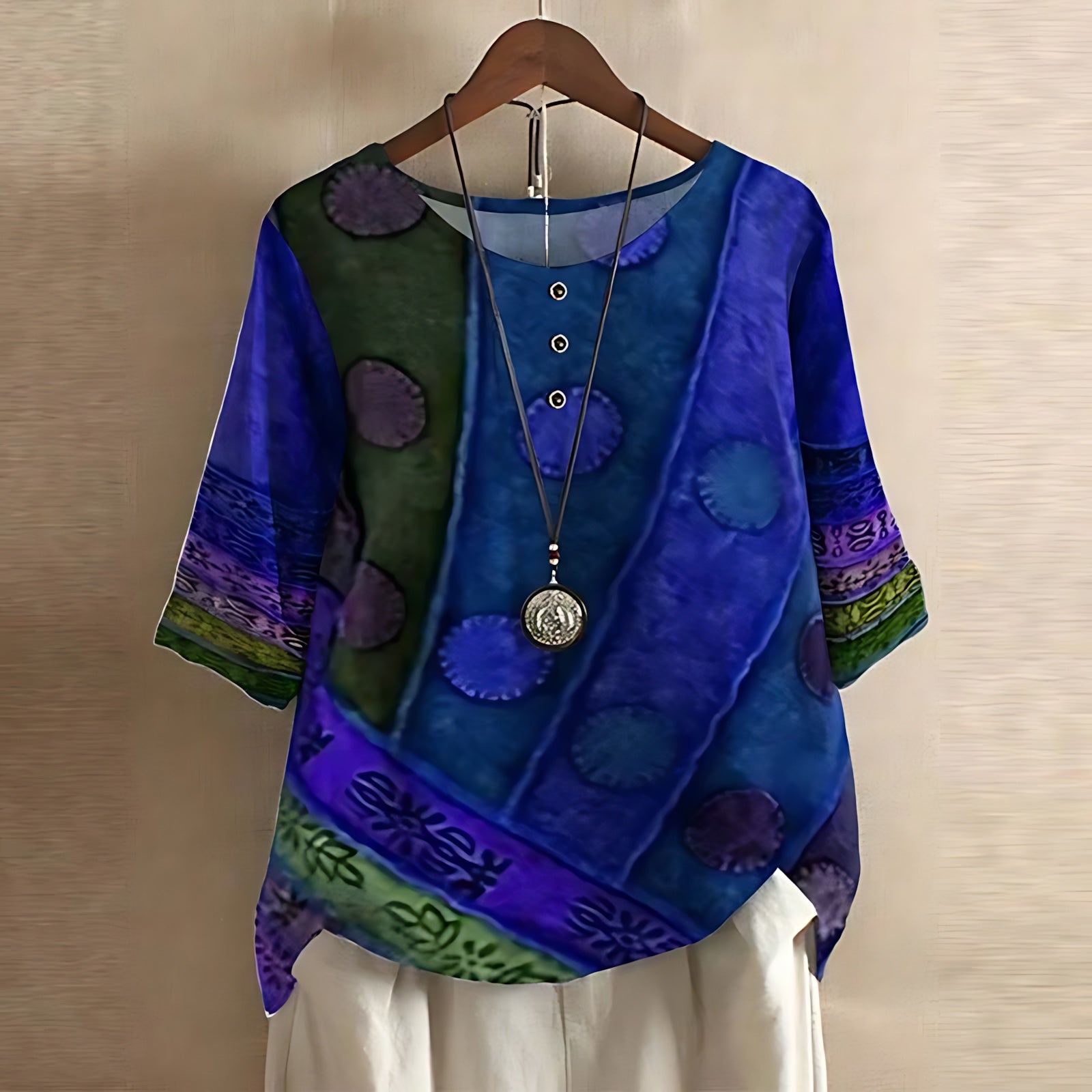 Paisley – Floral Print Short Sleeve Blouse