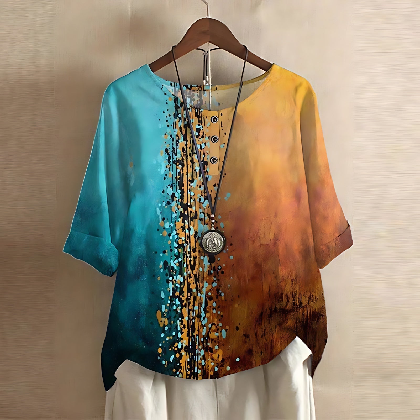 Paisley – Floral Print Short Sleeve Blouse