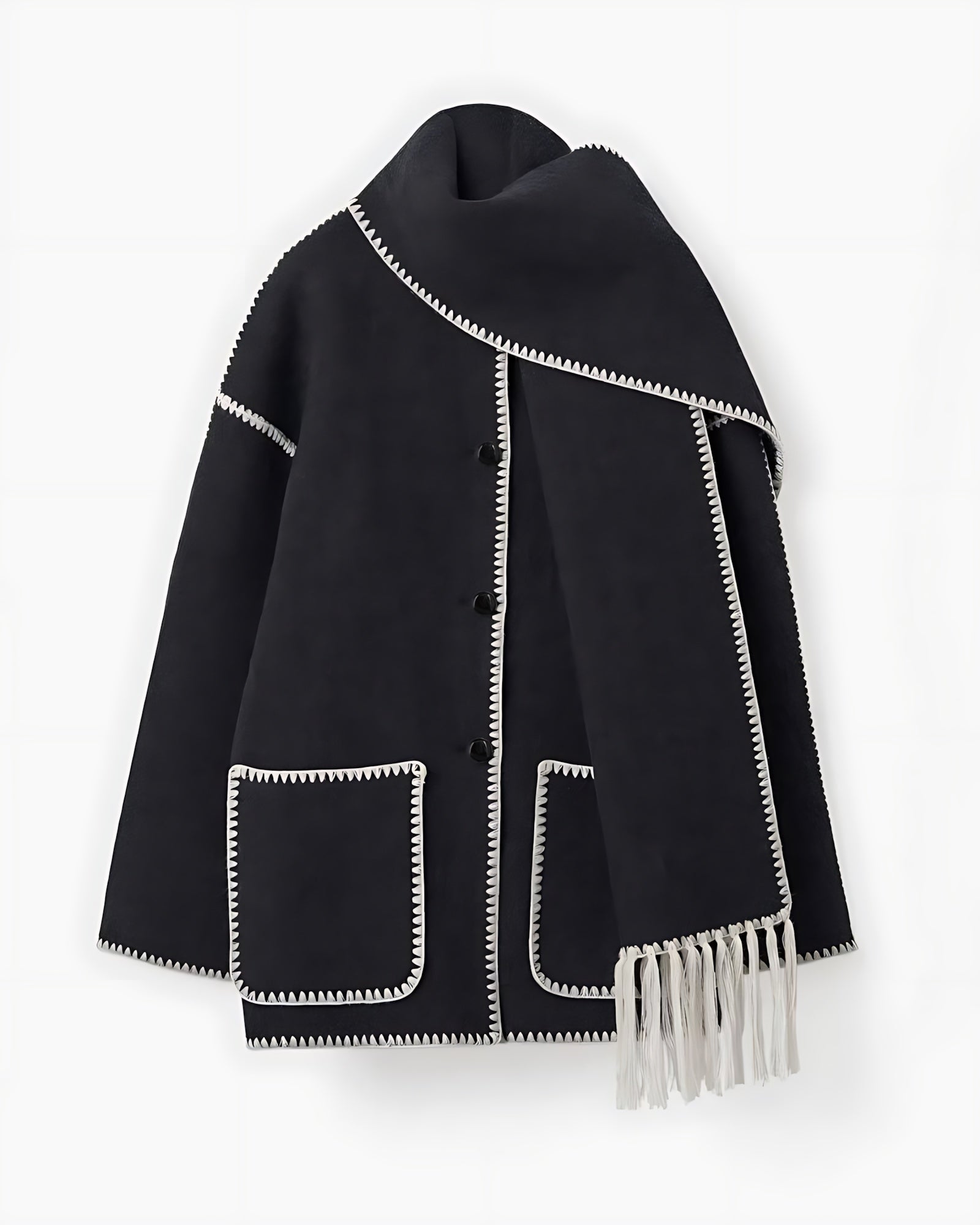 Paisley – Oversized Scarf Collar Jacket