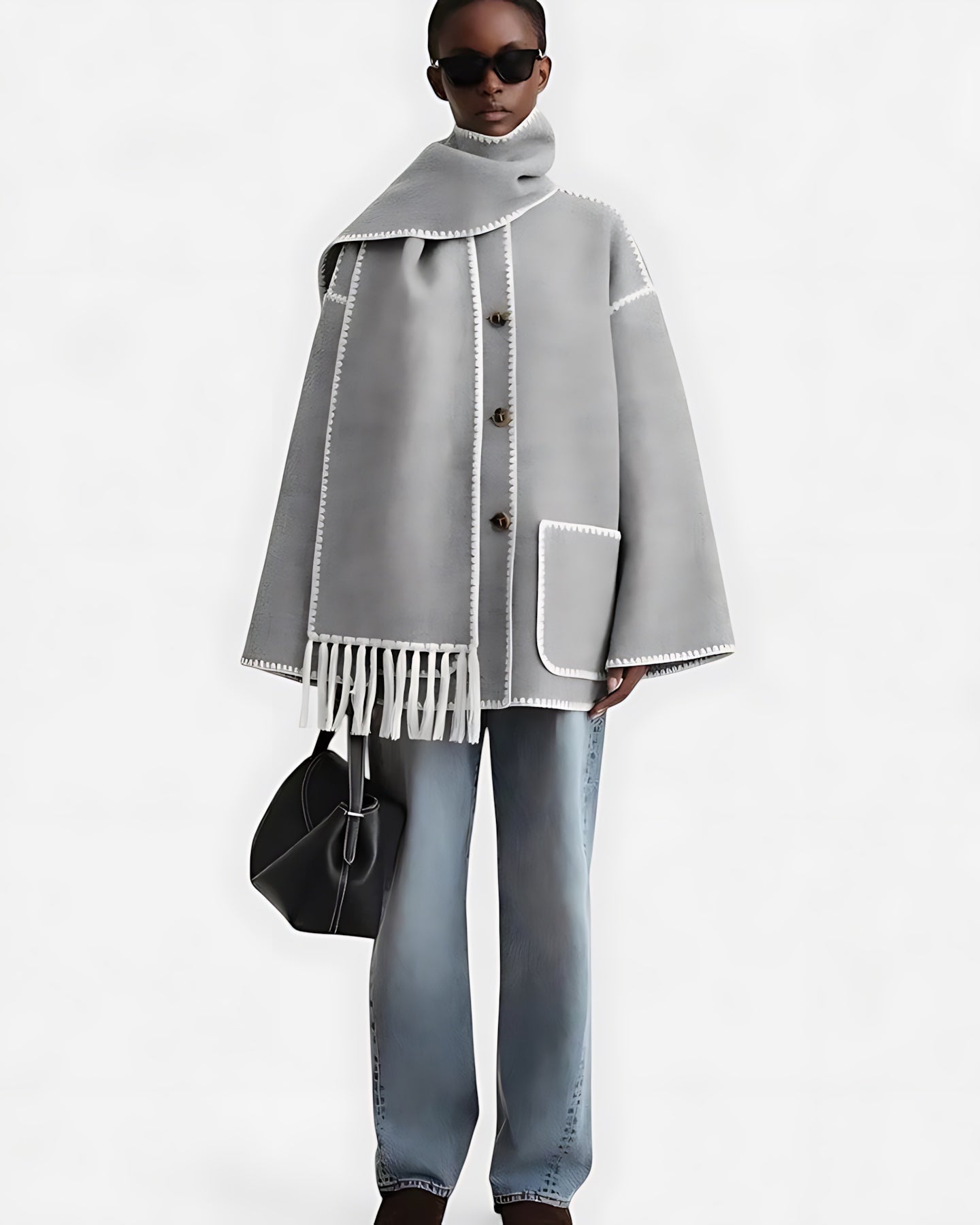 Paisley – Oversized Scarf Collar Jacket
