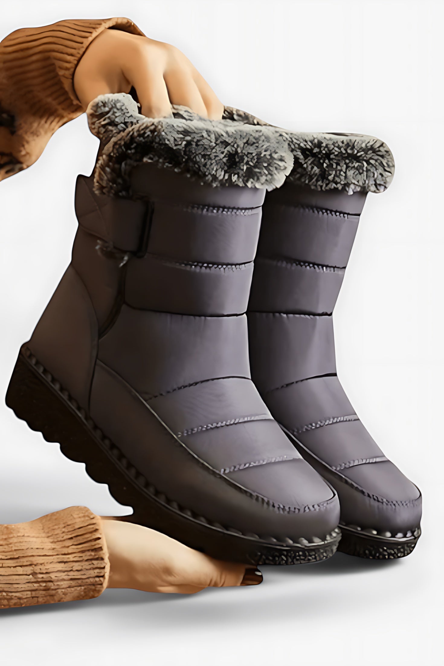 Paisley – Quilted Faux Fur Lined Snow Boots